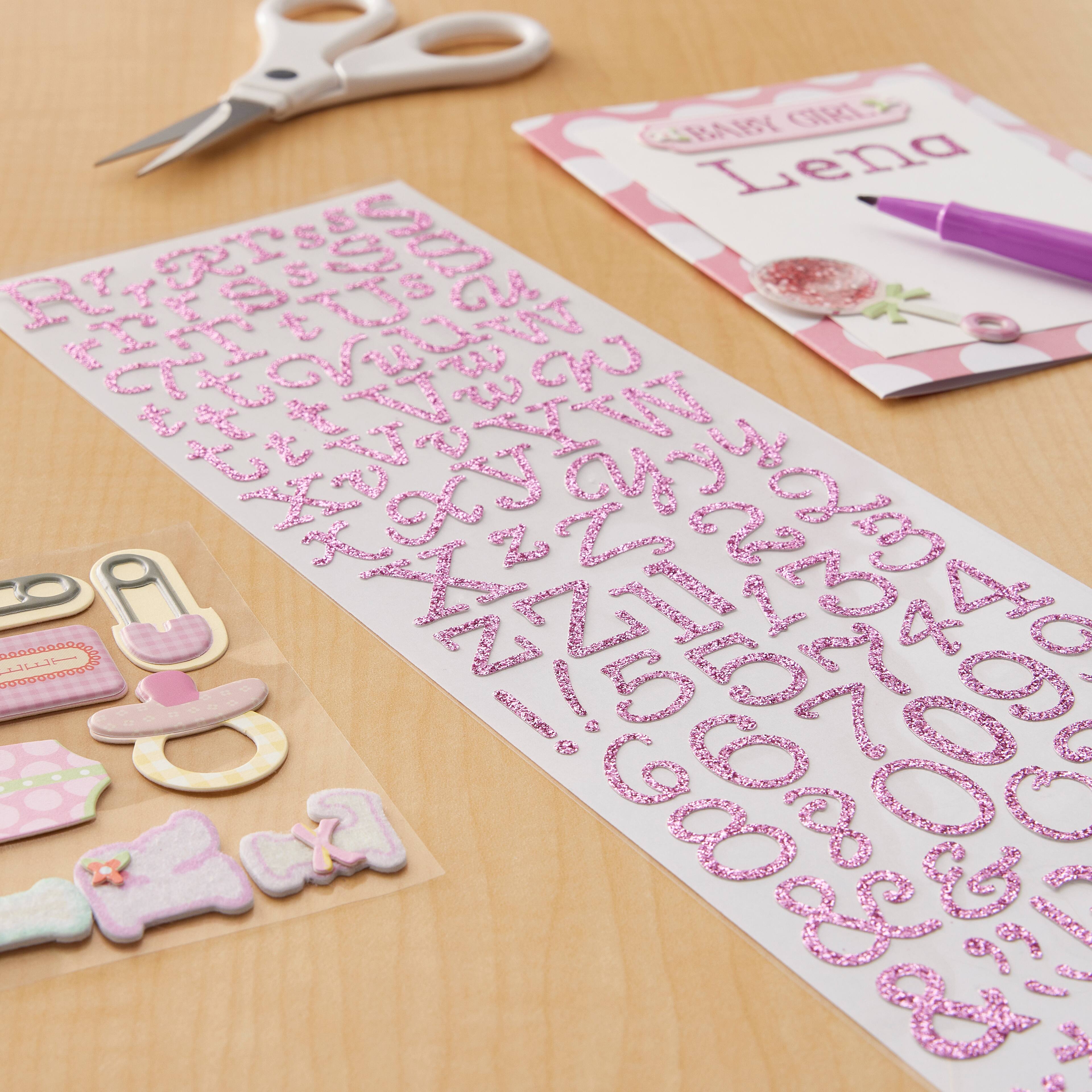 12 Pack: Glitter Alphabet Stickers by Recollections&#x2122;
