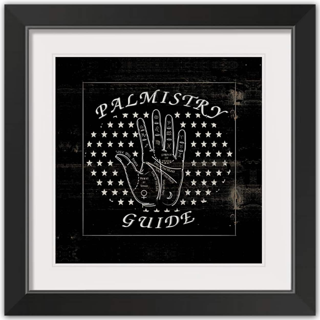 Palmistry Halloween Print in Black Frame