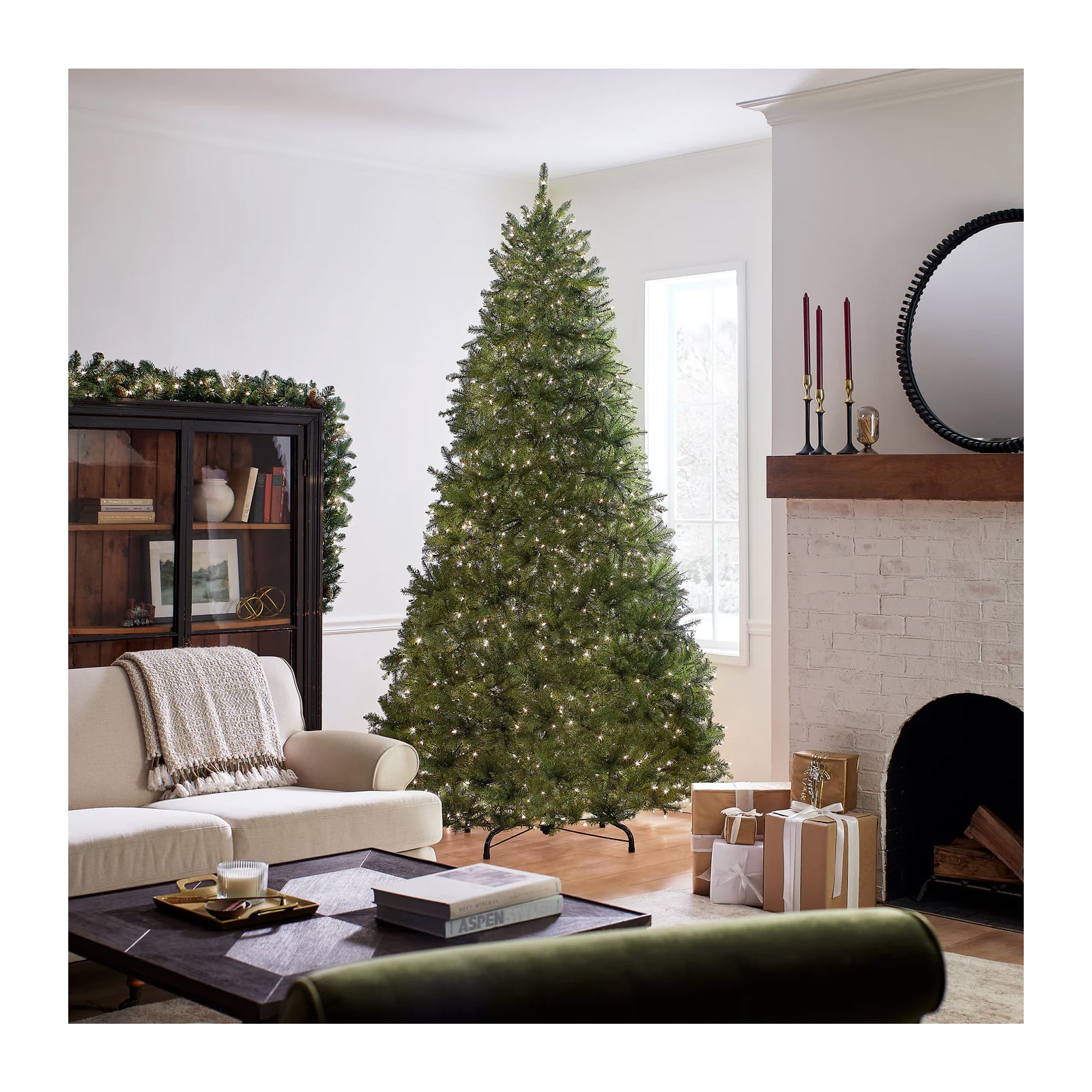 9 ft. Pre-Lit Dunhill&#xAE; Fir Medium Profile Artificial Christmas Tree, Clear Lights