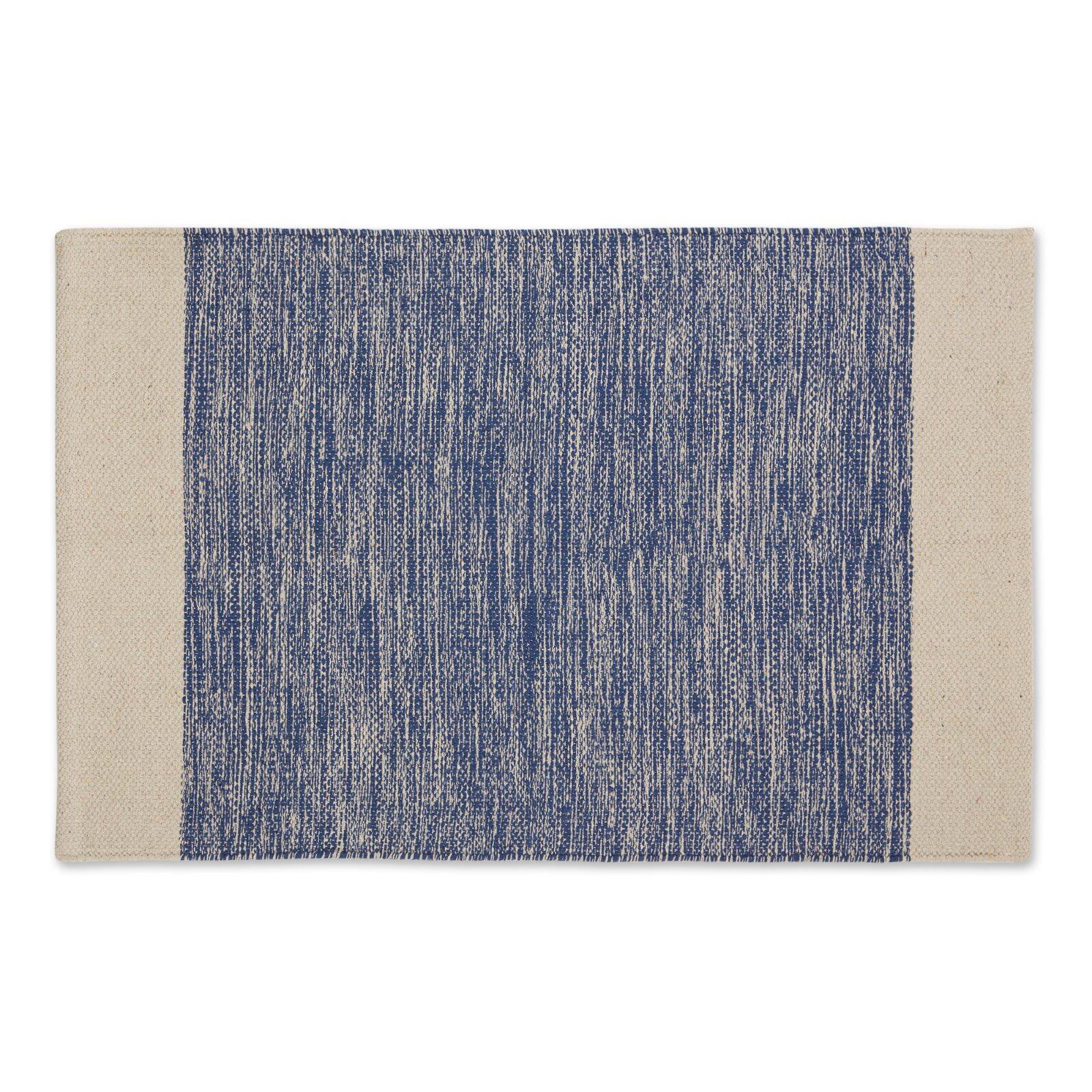 DII® French Blue Variegated Border Hand-Loomed Rug, 2ft. x 3ft.