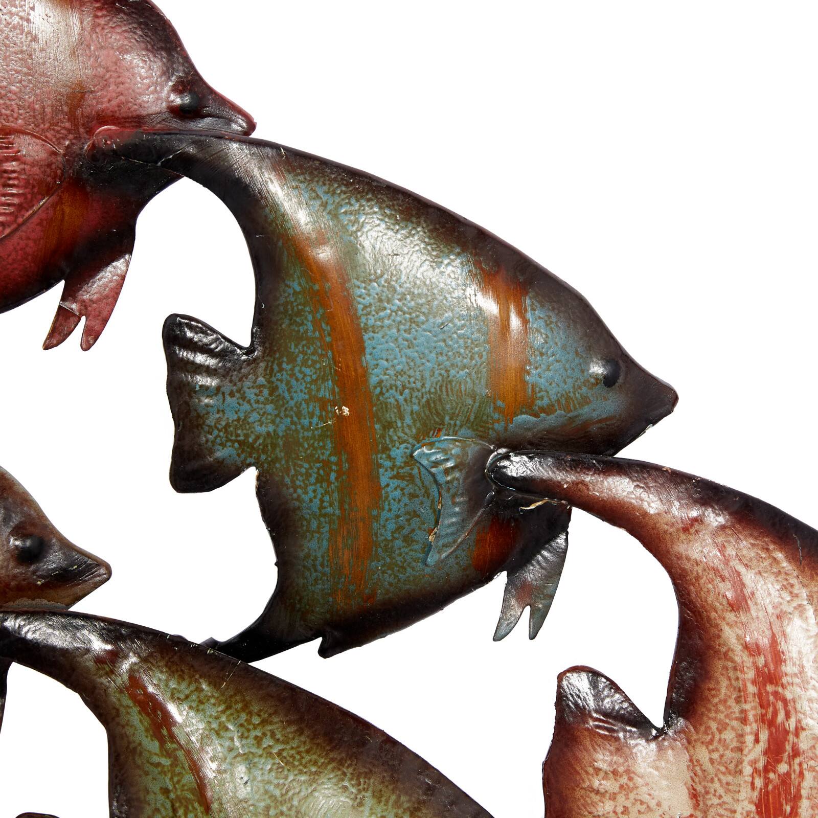 Multicolor Metal Coastal Fish Wall D&#xE9;cor