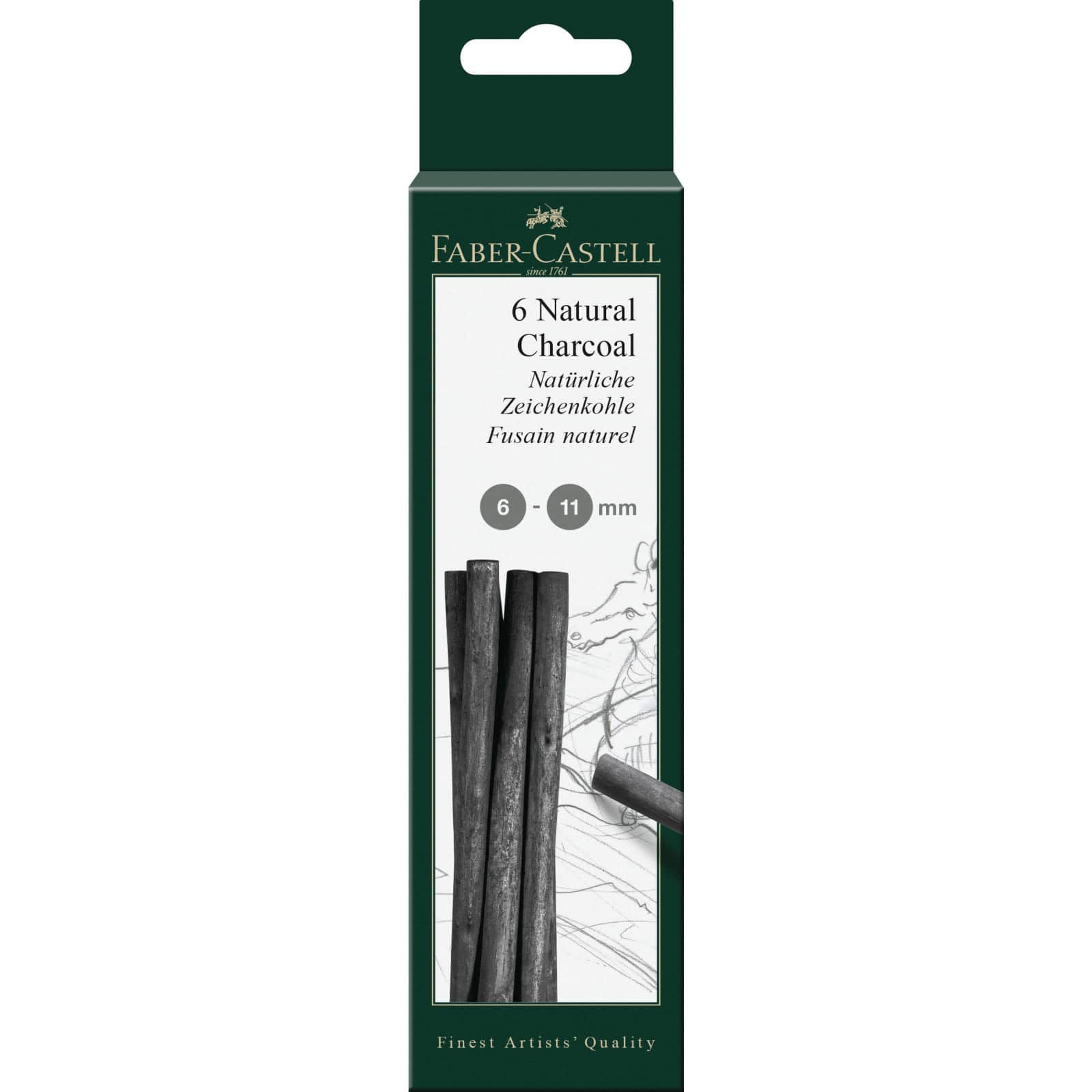 Faber-Castell® Pitt® Natural Willow Charcoal, 6ct.
