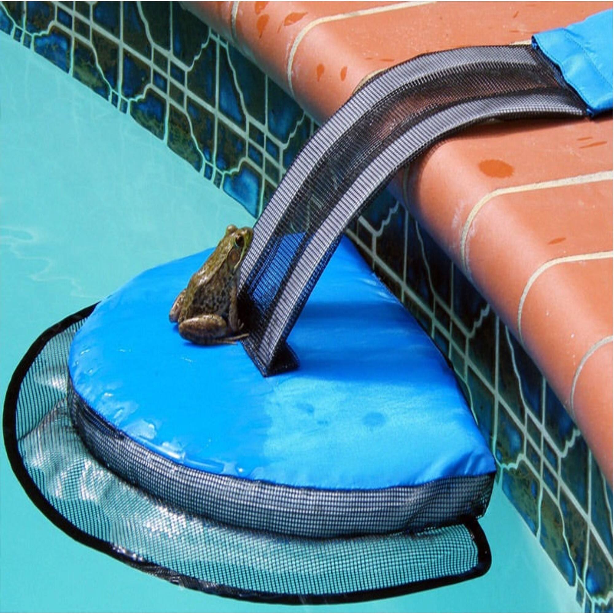 Swim Central 25.5" Blue & Black Swimming Pool Critter Saving Escape Ramp
