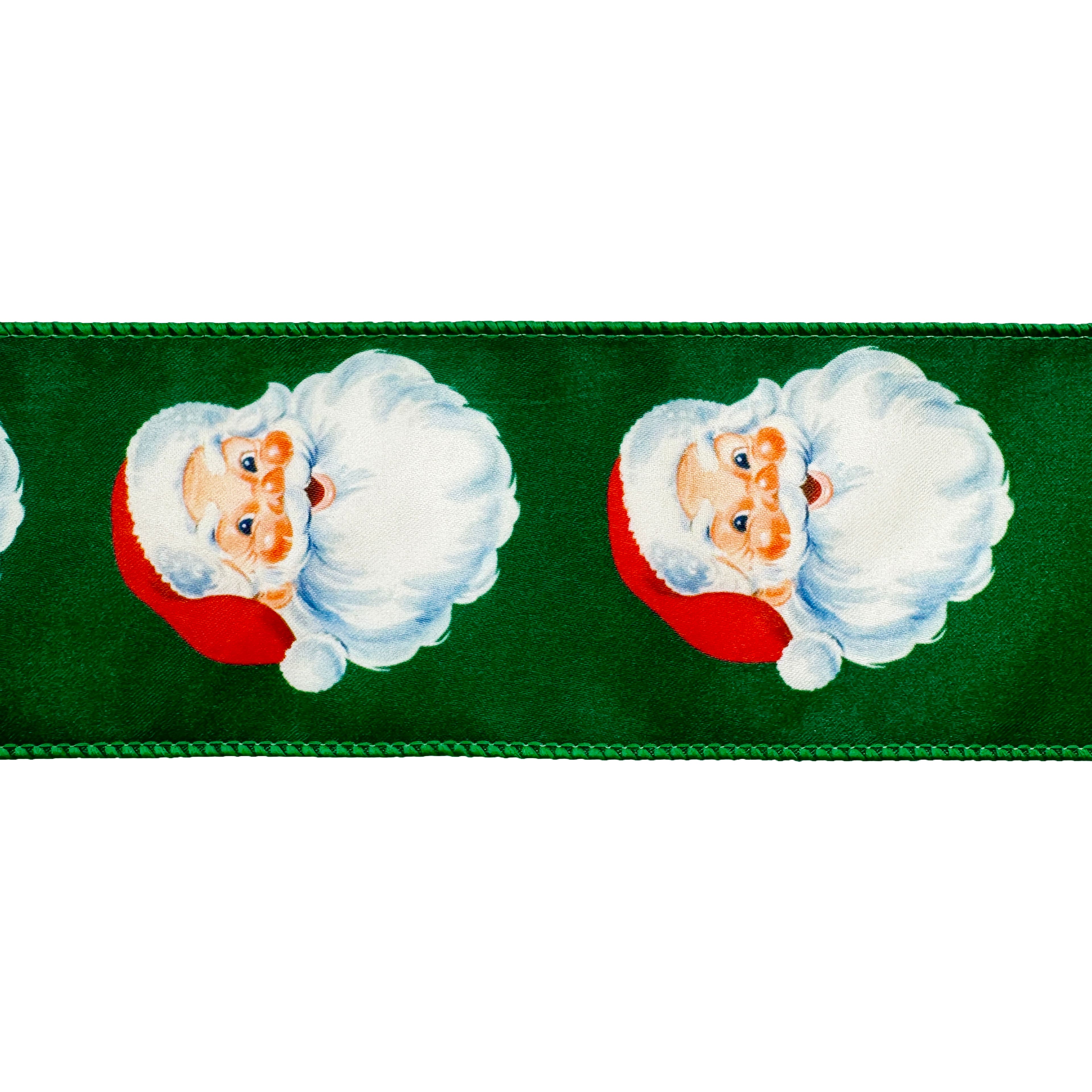 2.5&#x22; x 20ft. Green Santa Wired Ribbon by Celebrate It&#xAE;