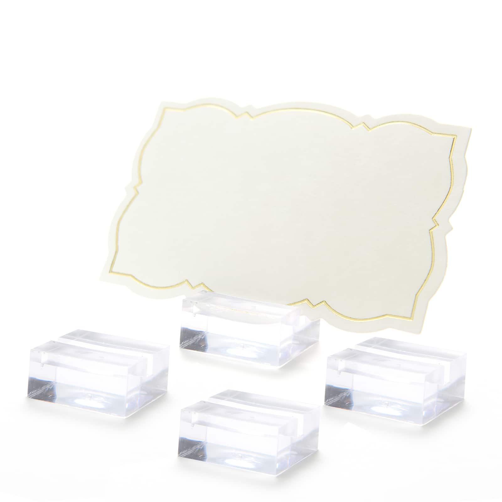 6 Packs: 12 ct. (72 total) Style Me Pretty Clear Place Card Holders