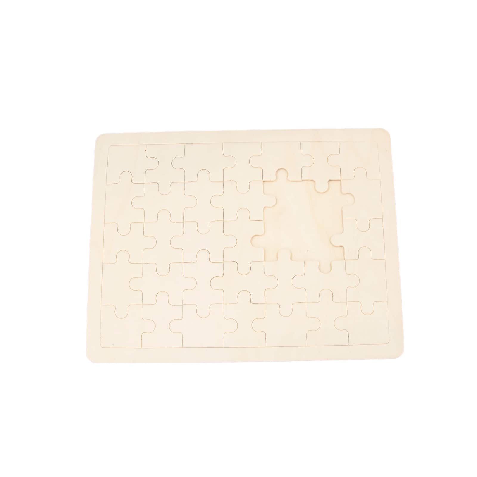 12 Pack: Blank Jigsaw Wood Puzzle by Creatology&#x2122;