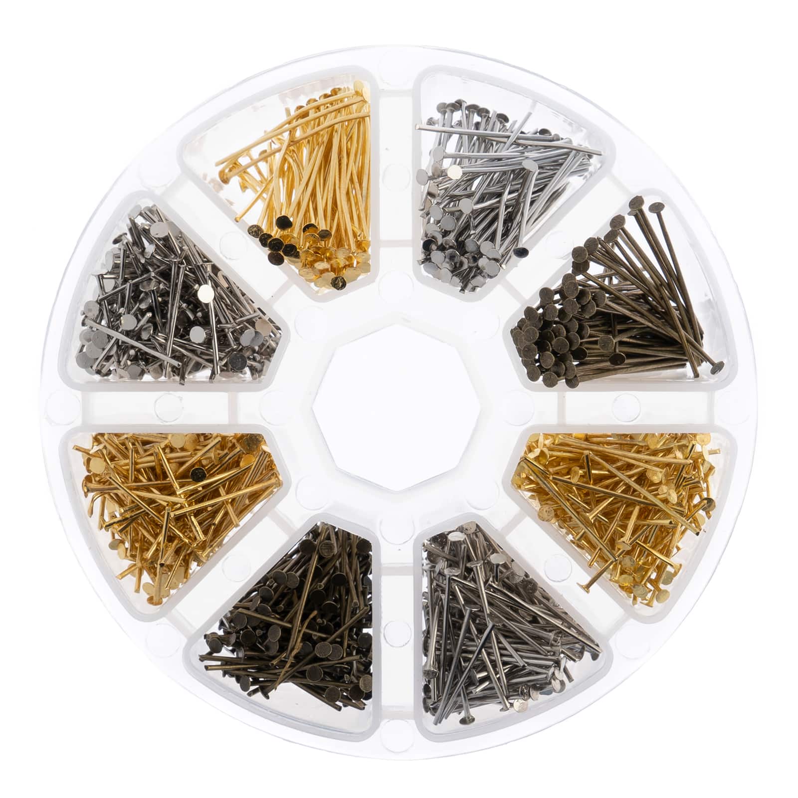 John Bead Head Pins Assortment Round 8 Slot Jewelry Findings & Making Kit, 1030ct.