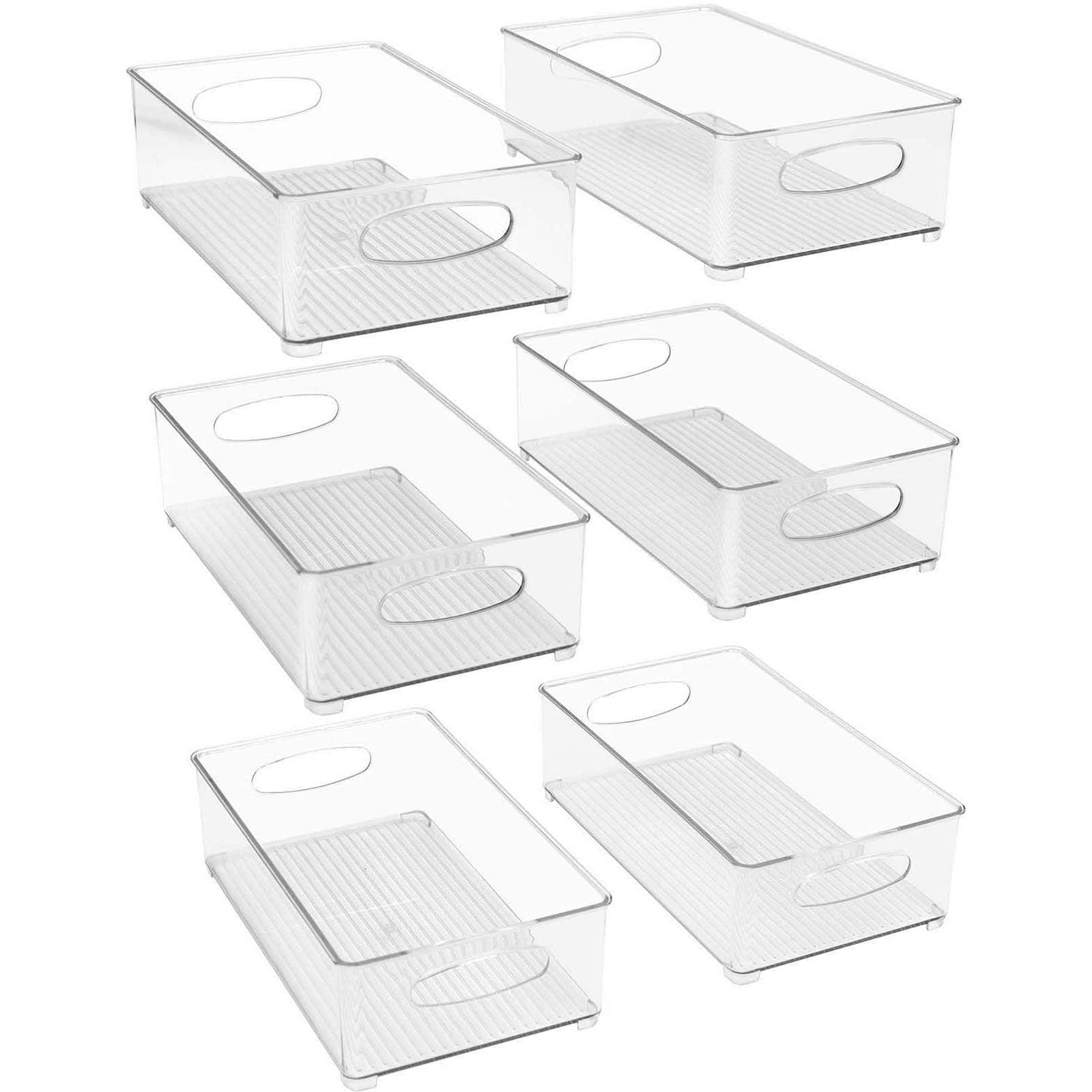 Sorbus Medium Clear Fridge &#x26; Pantry Storage Bins