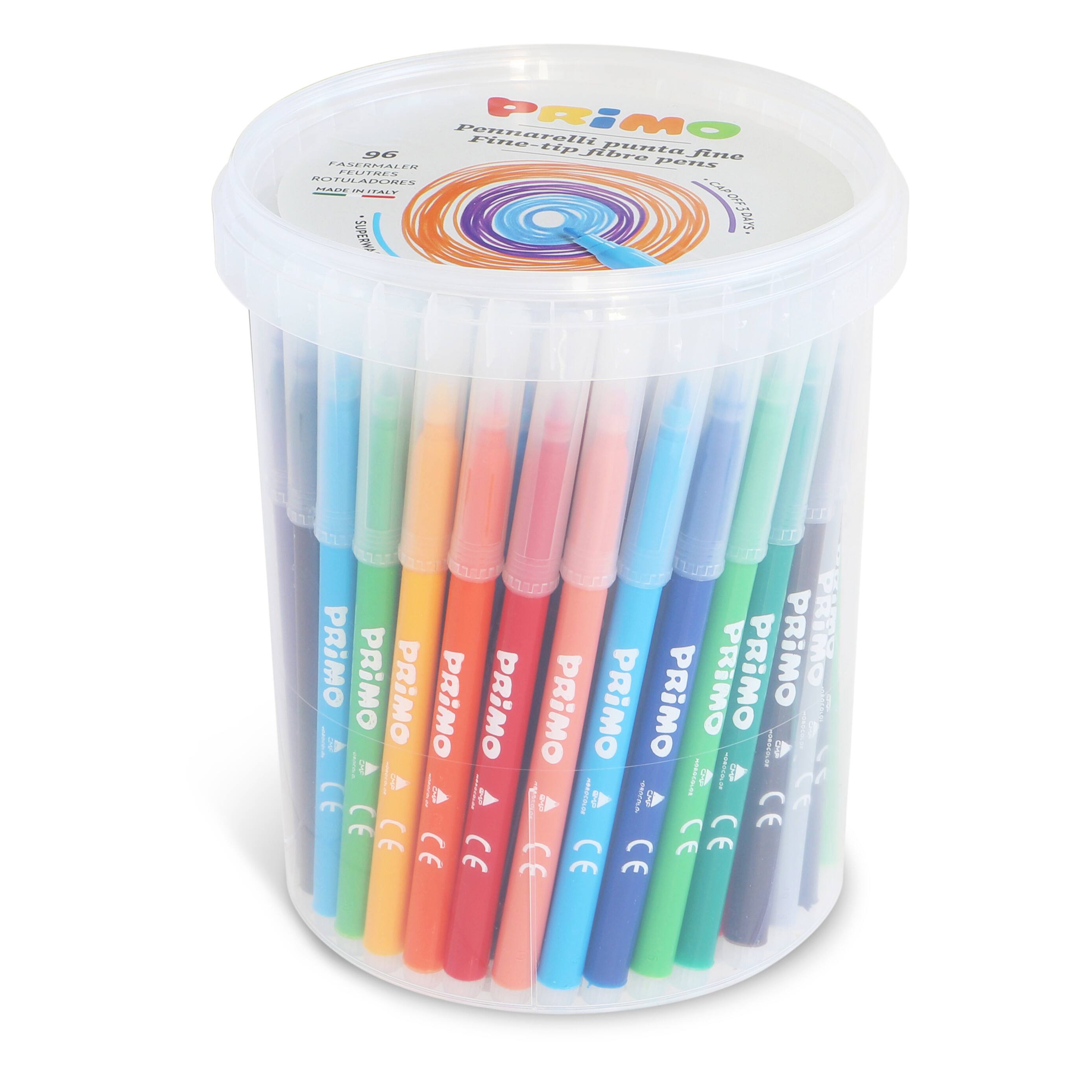 PRiMO 96 Piece Fine Tip Bucket of Markers
