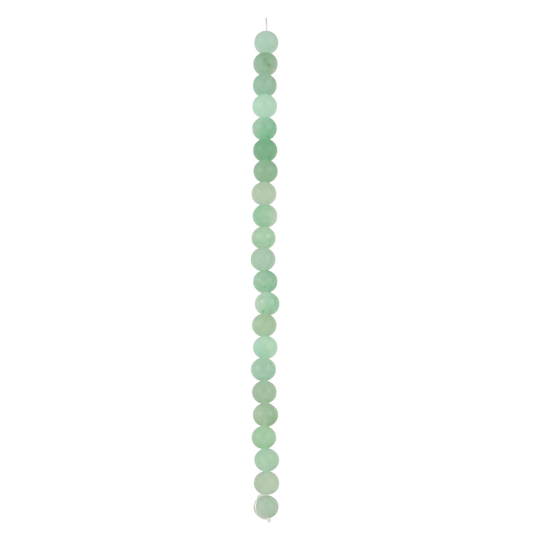 12 Packs: 22 ct. (264 total) Green Matte Aventurine Round Beads, 7.5mm by Bead Landing™