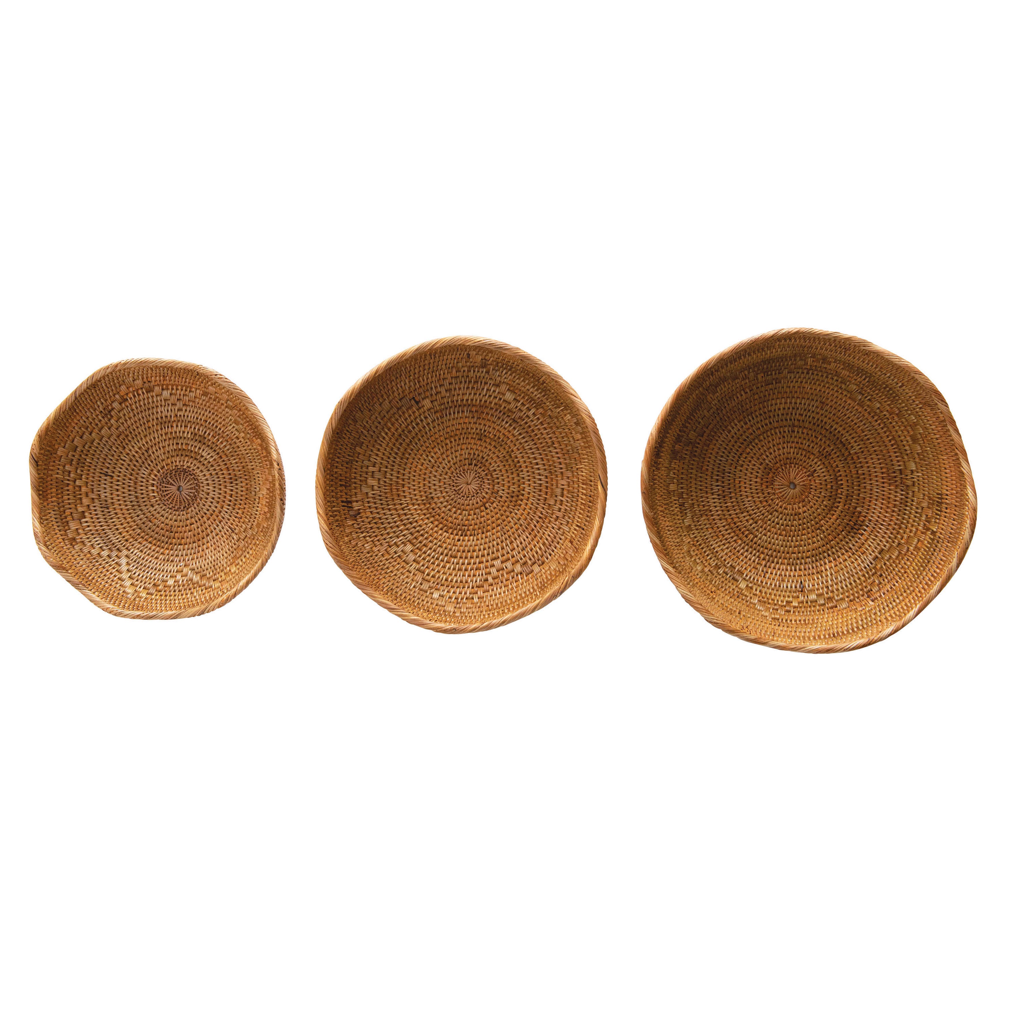 Hello Honey® Decorative Hand-Woven Rattan Bowls Set