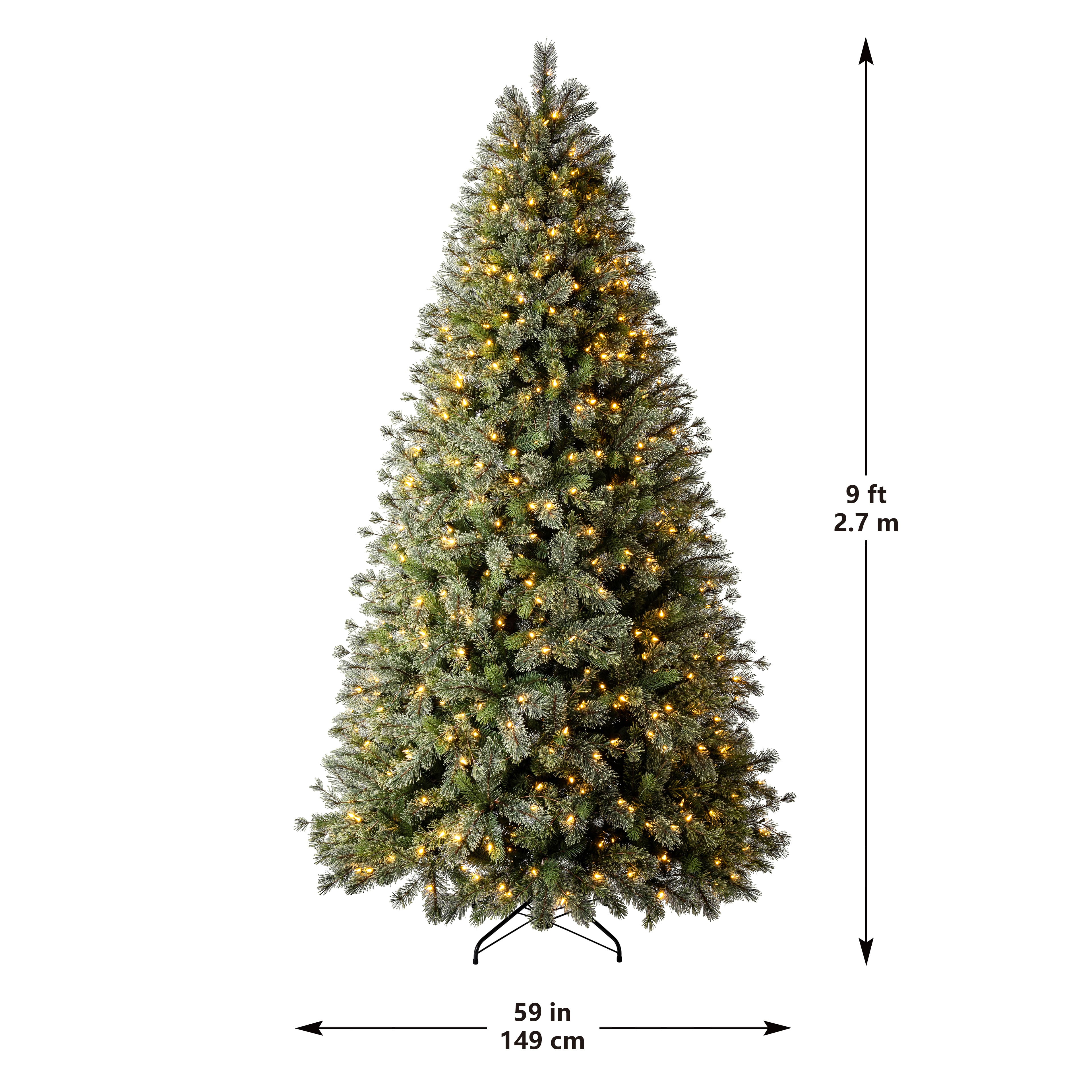 9ft. Pre-Lit Jackson Fir Artificial Christmas Tree, Warm White LED Lights by Ashland&#xAE;