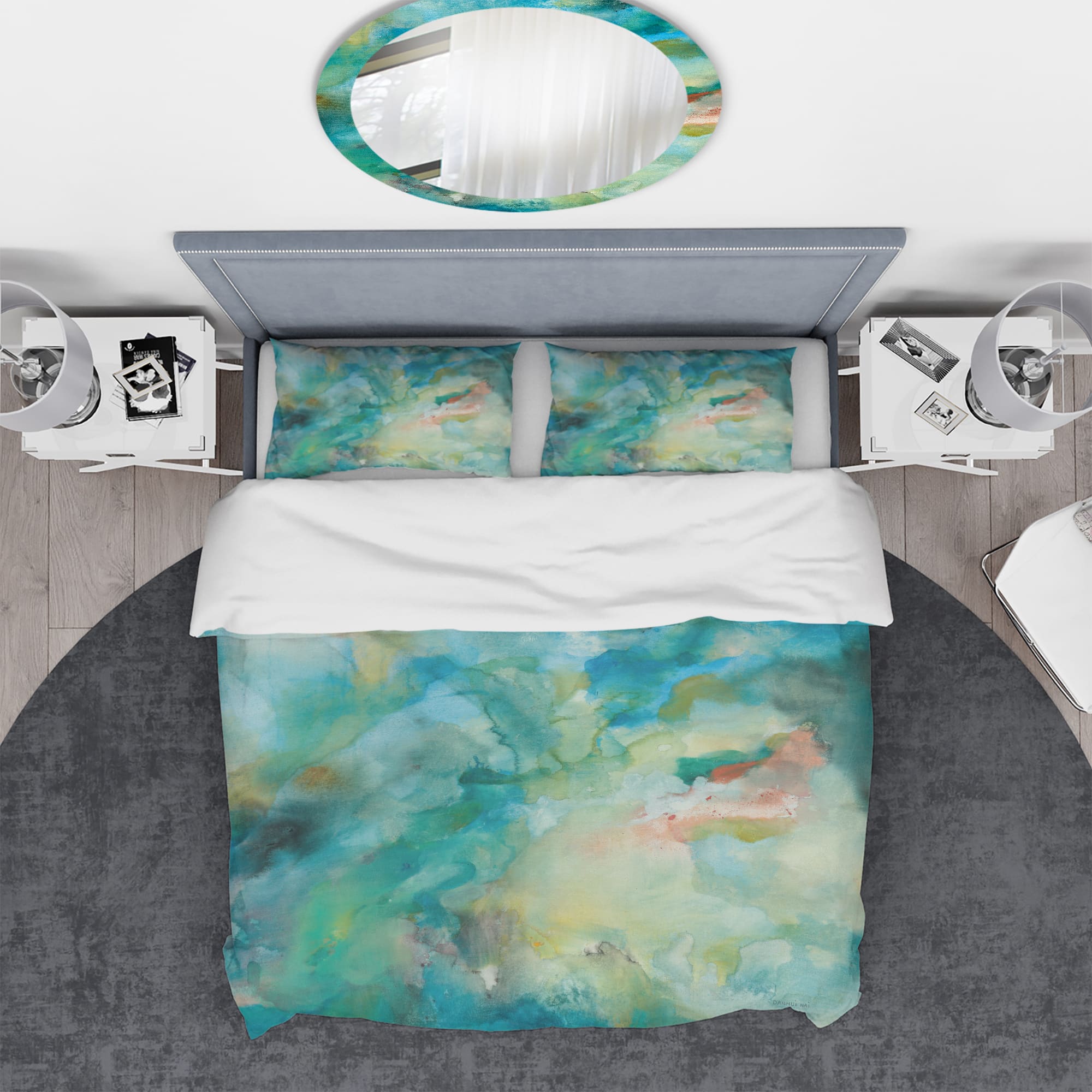 Designart 'Interstellar' Geometric Bedding Set - Duvet Cover & Shams - Multi-color