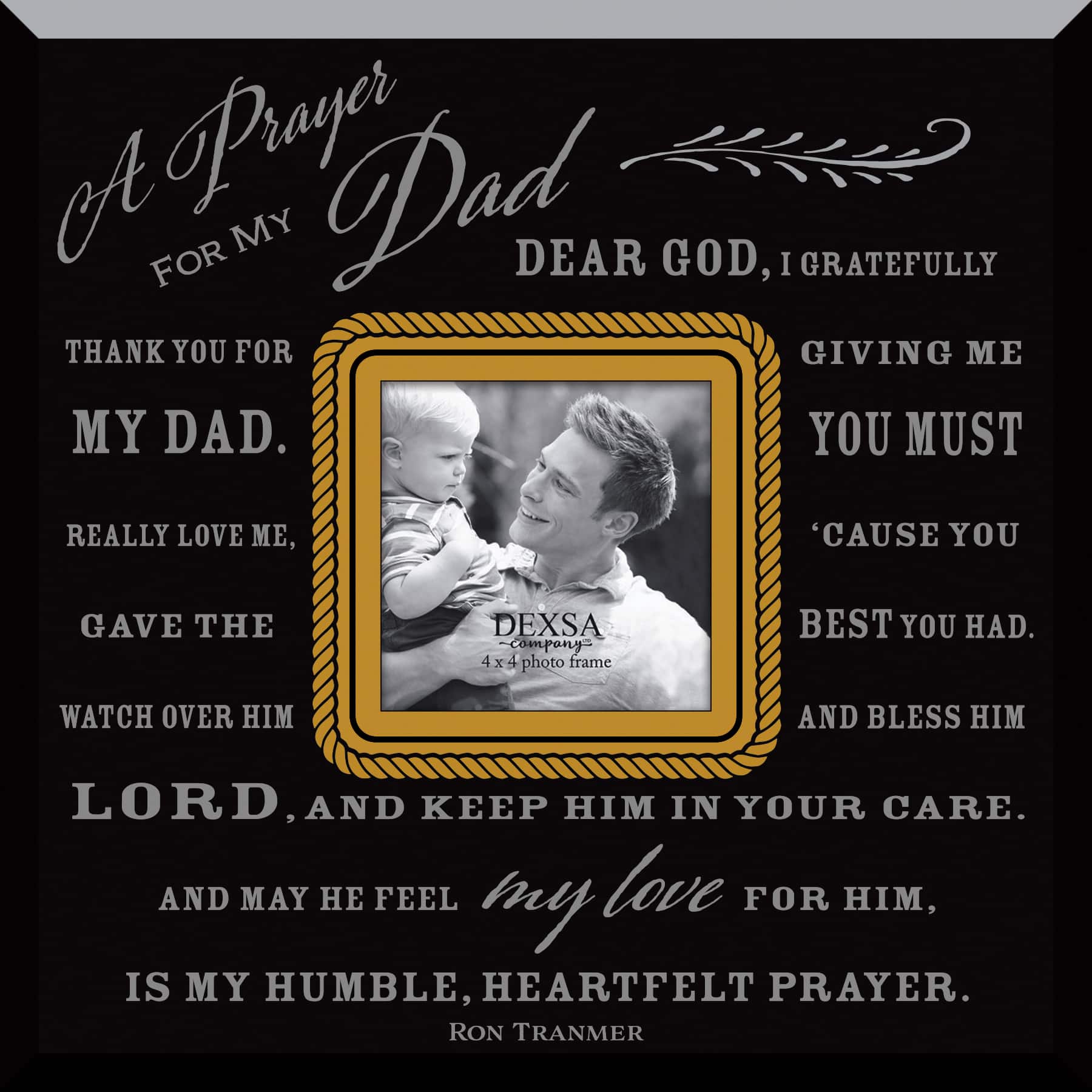 Prayer For My Dad 4" x 4" Frame with Easel