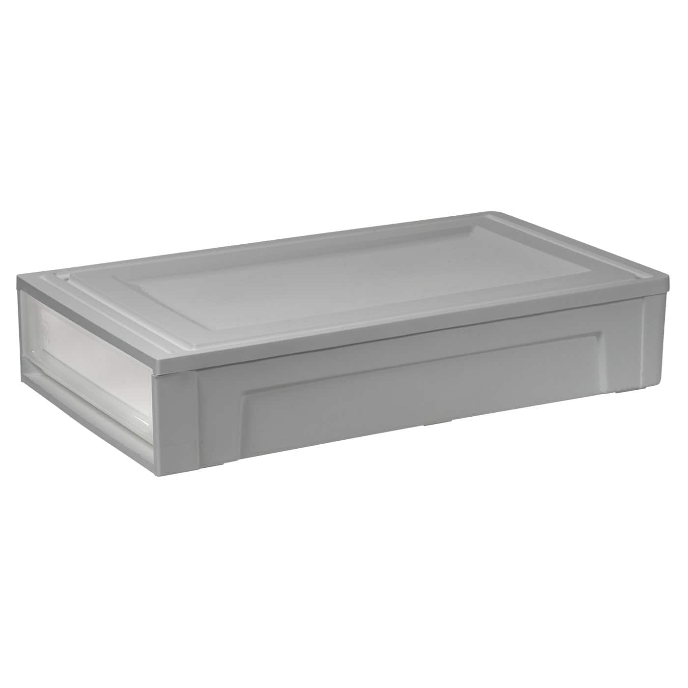 IRIS&#xAE; 27.5qt. Gray &#x26; Clear Underbed Storage Drawer