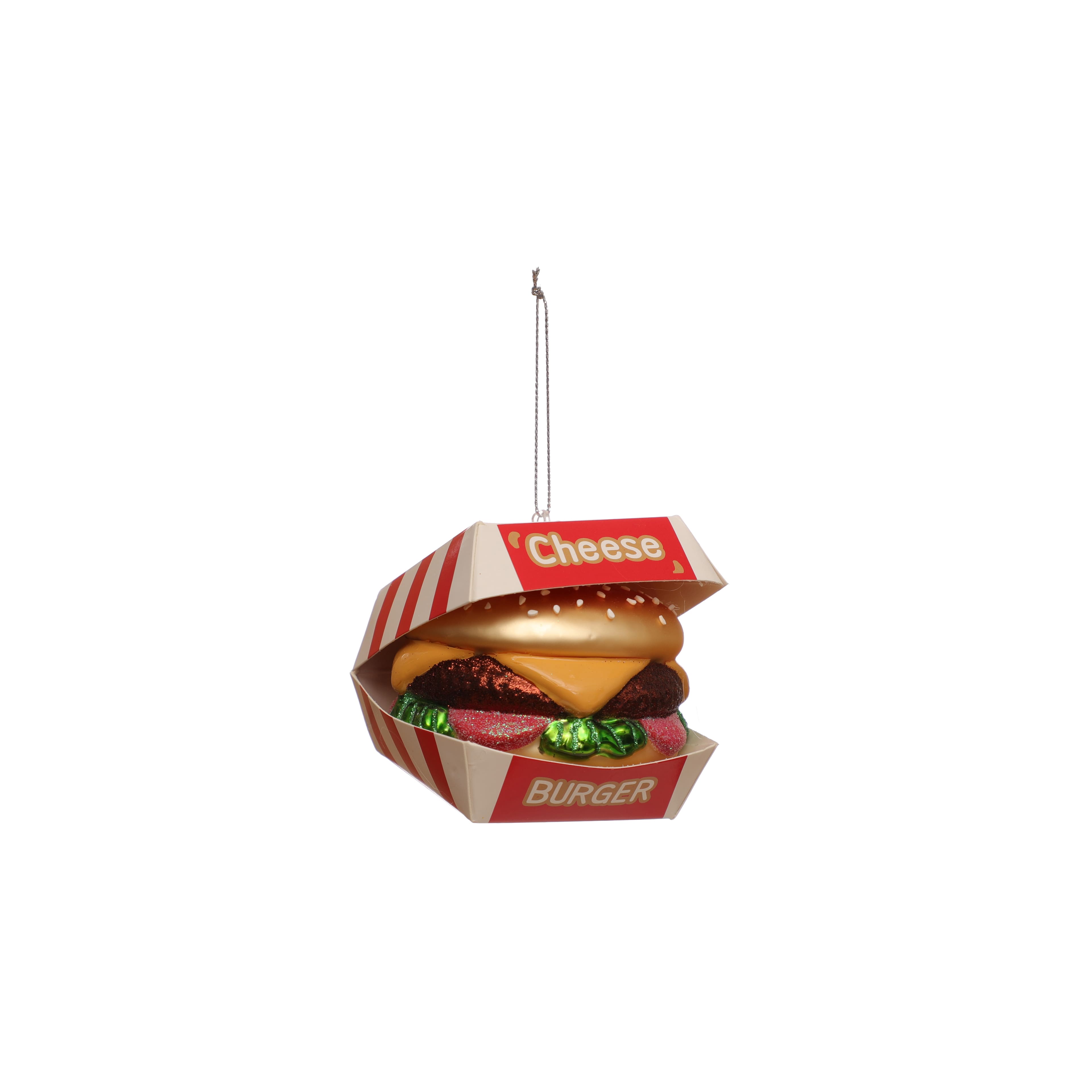 3.25&#x22; Cheeseburger Glass Ornament by Ashland&#xAE;
