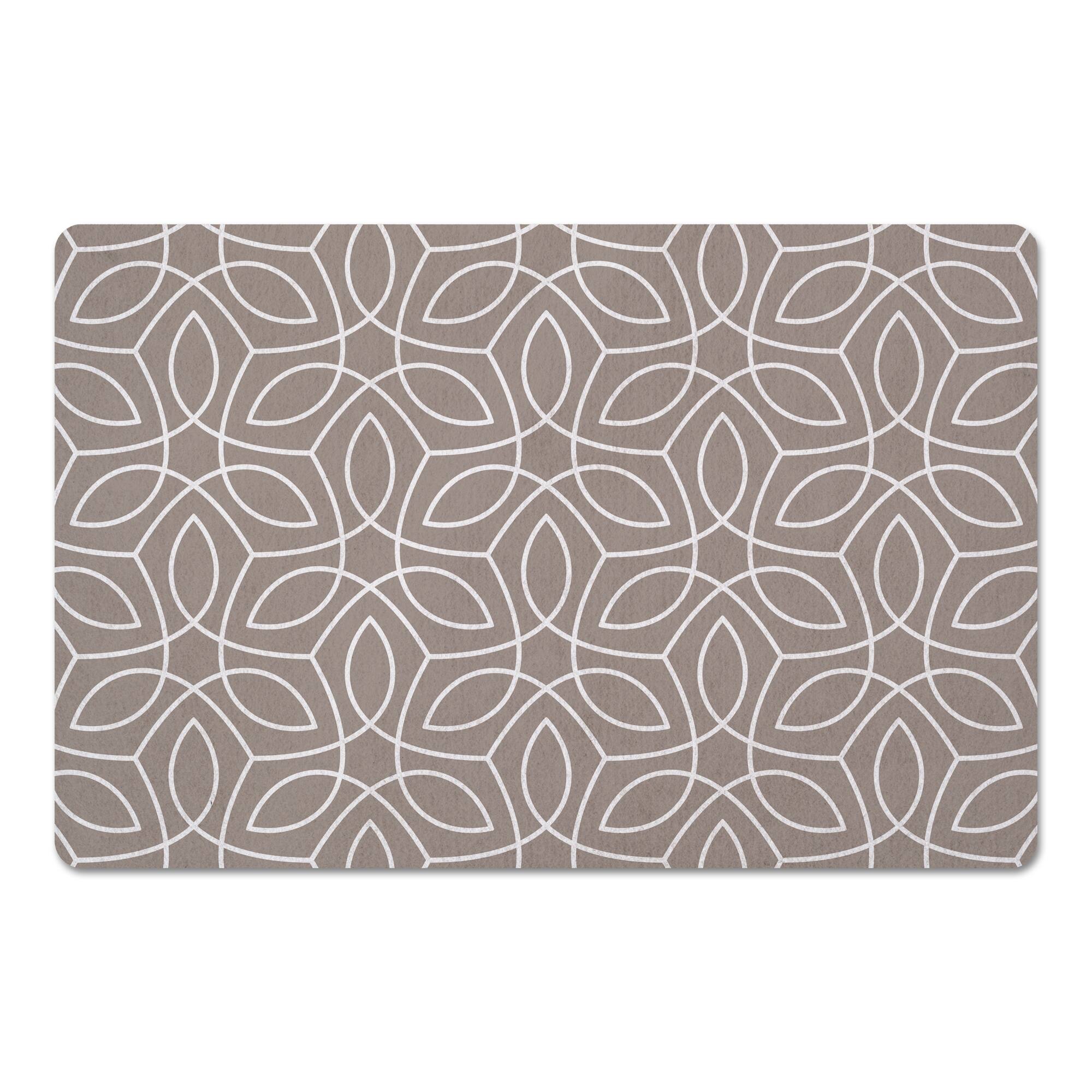 Leafy Pattern Floor Mat, 27" x 18"