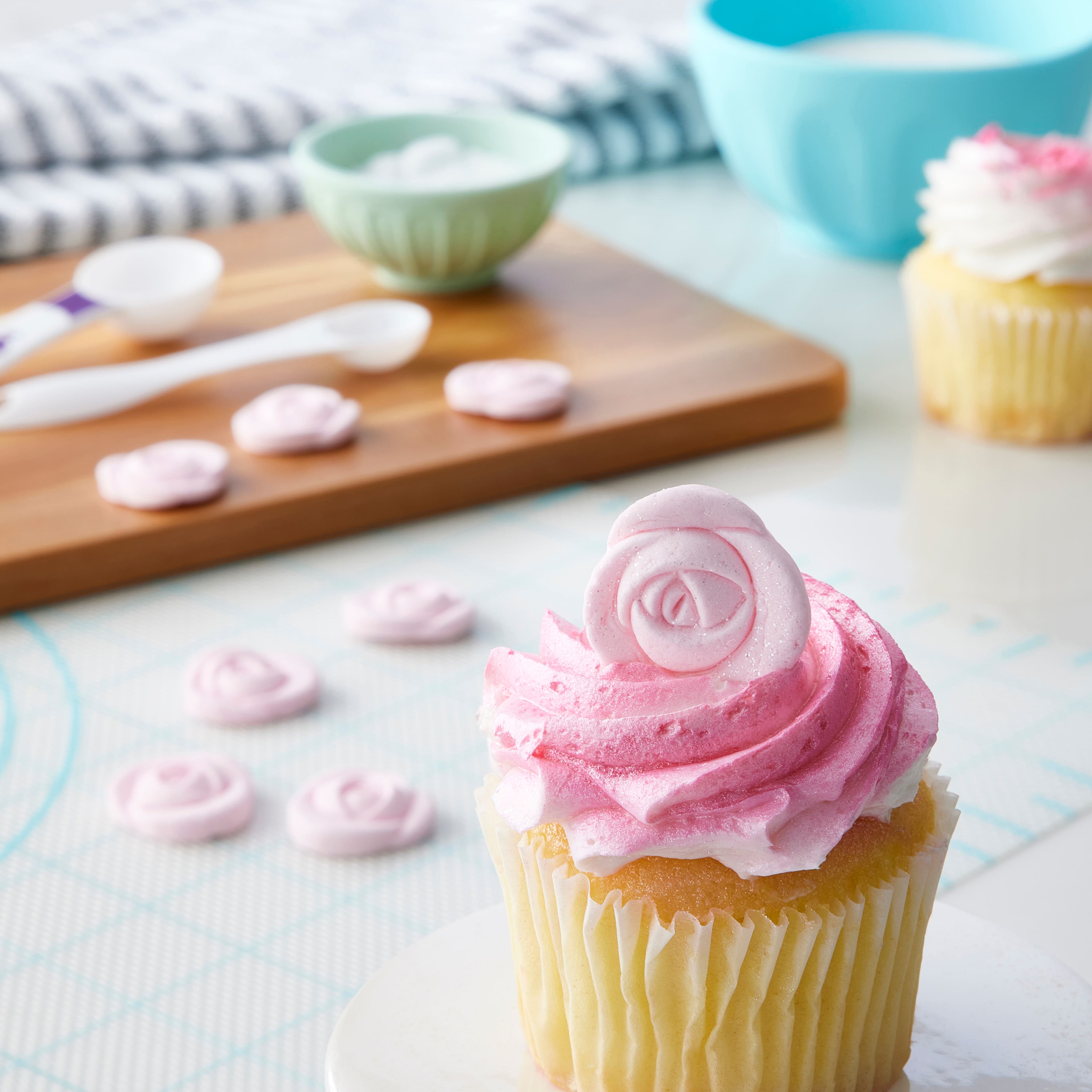 Sweet Tooth Fairy&#xAE; Pink Rose Icing Decorations, 8ct.