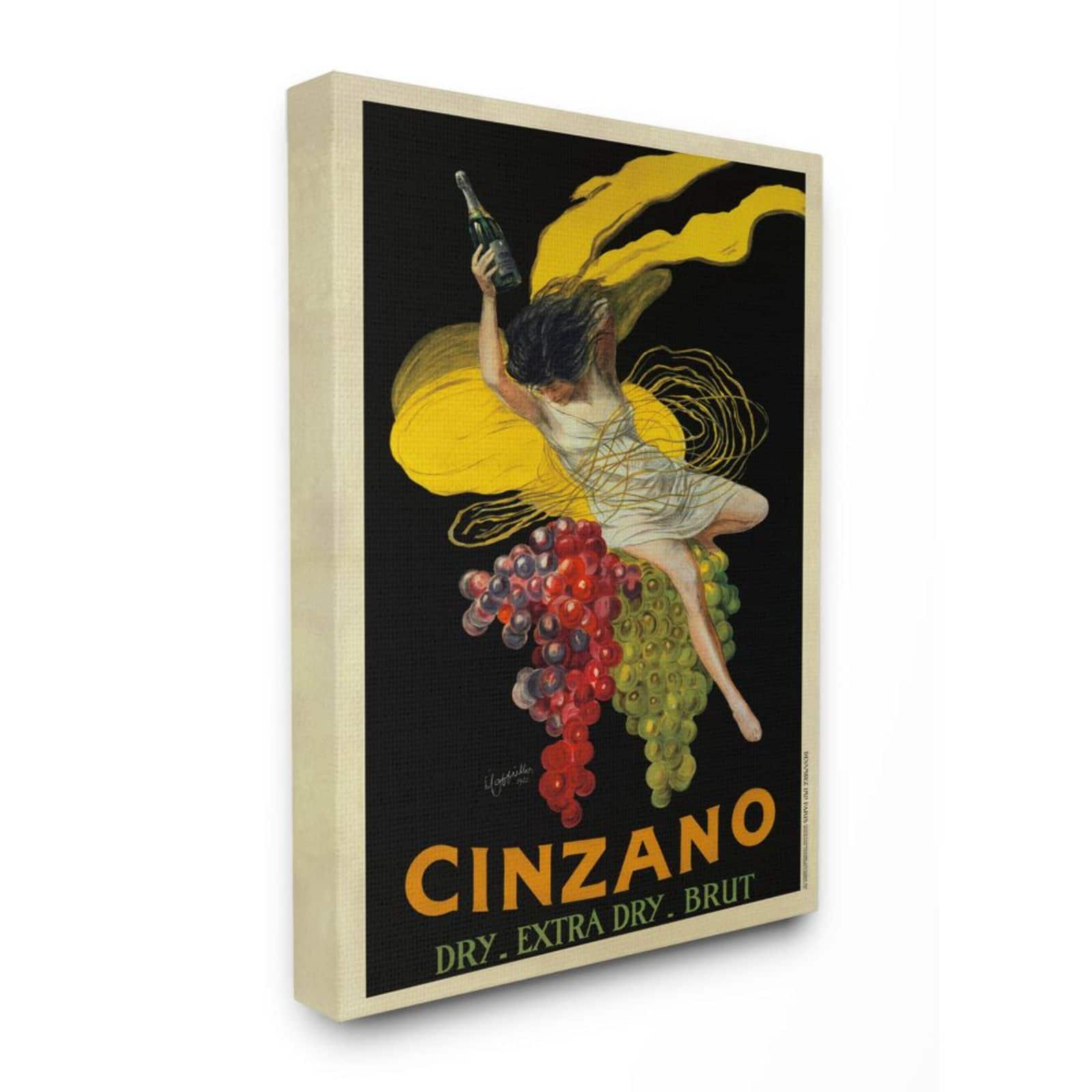 Stupell Industries Cinzano Vintage Wine Poster Wall Accent