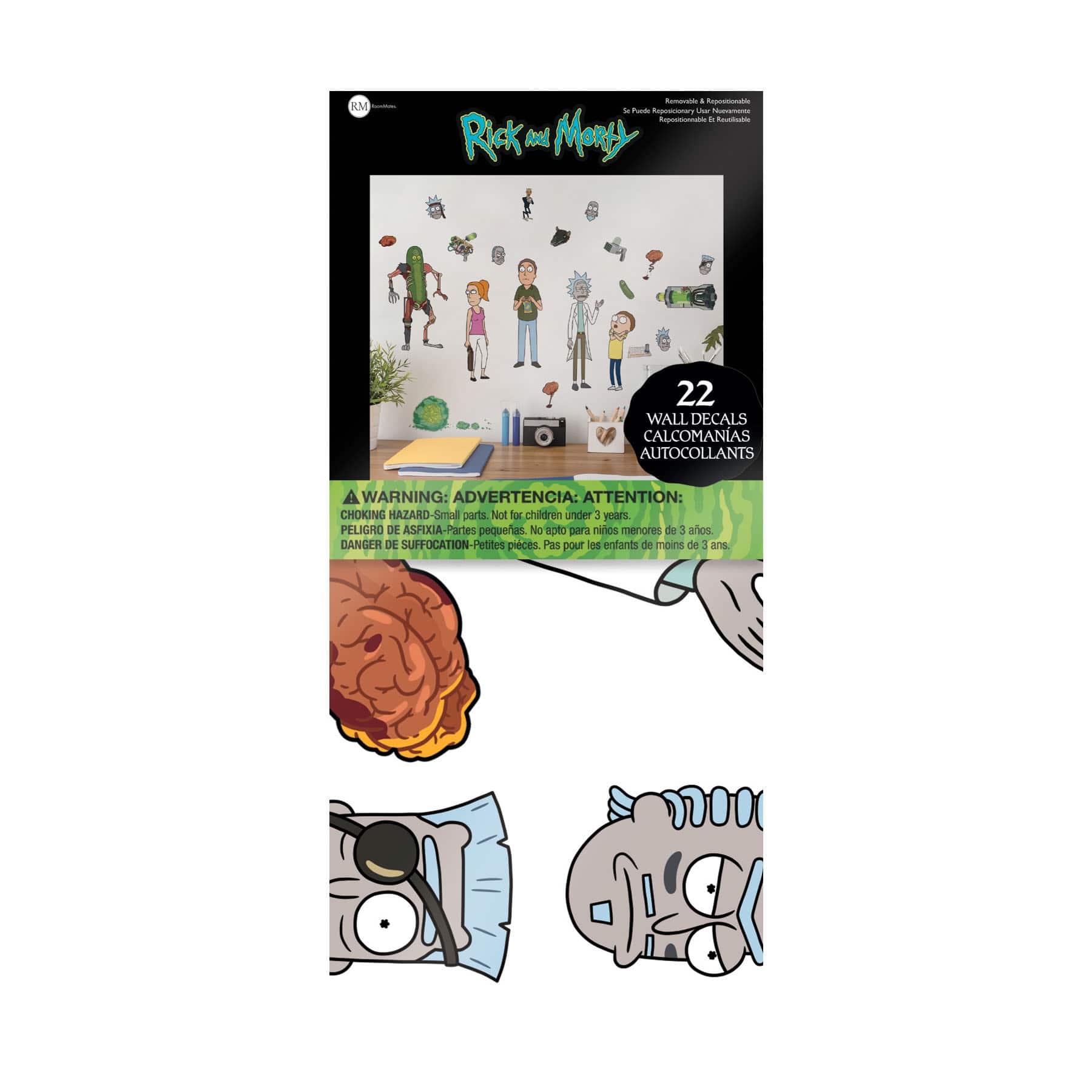 RoomMates Rick and Morty Peel &#x26; Stick Wall Decals