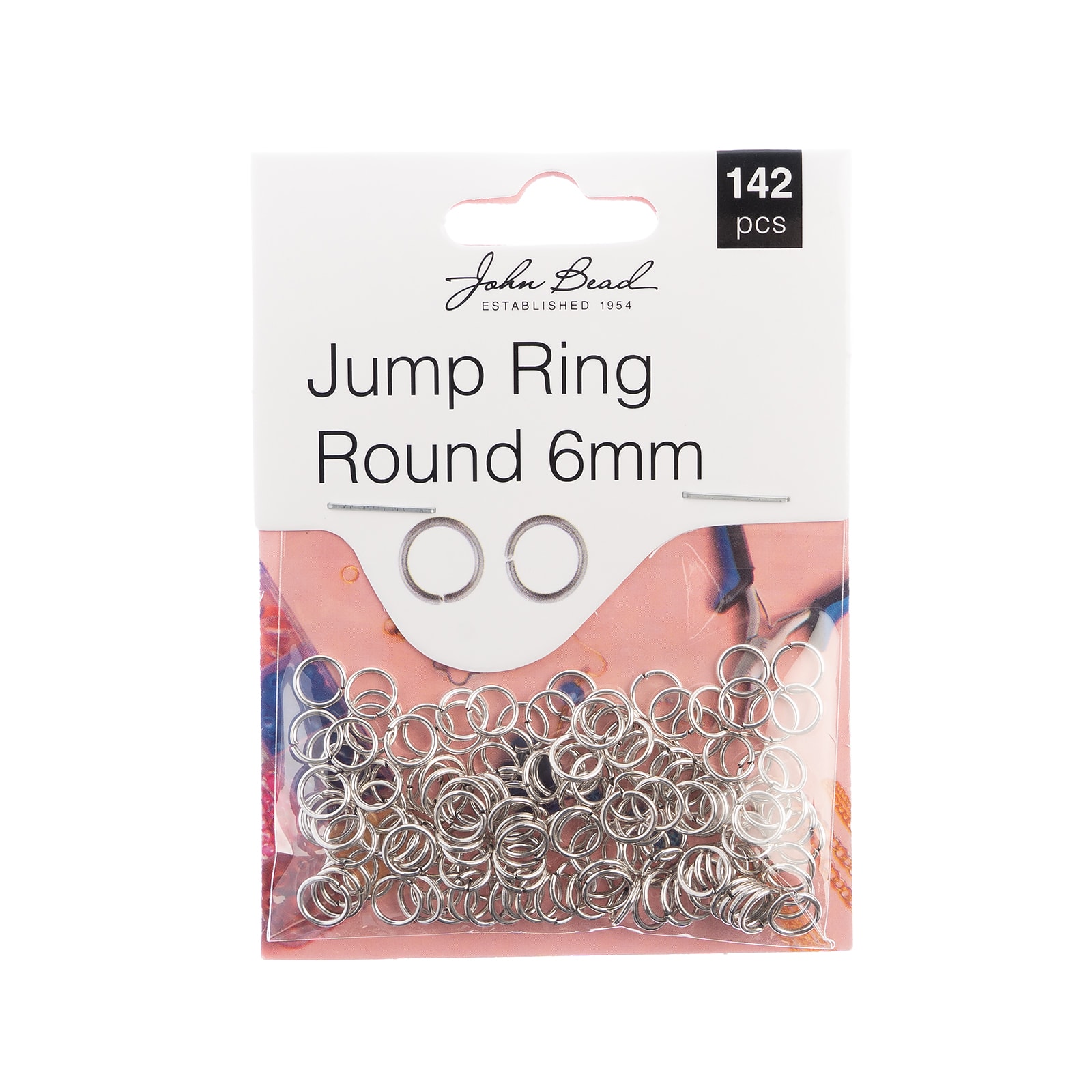 John Bead Must Have Findings 6mm Round Jump Ring, 142ct.
