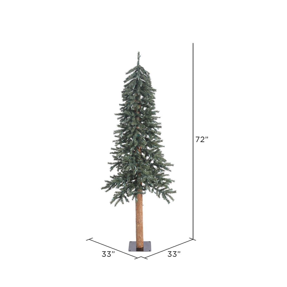 6ft. Unlit Natural Bark Alpine Artificial Christmas Tree