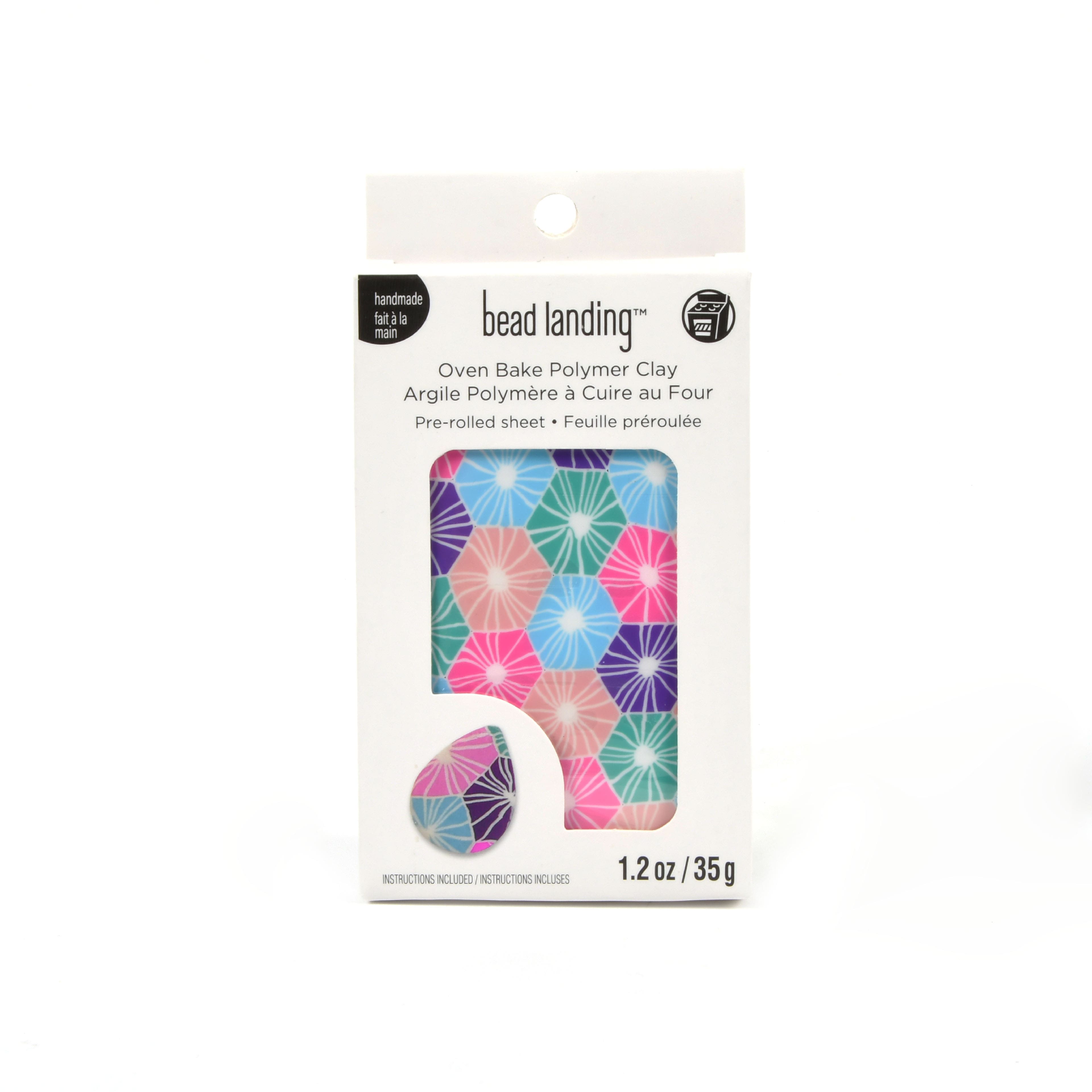 Starburst Hexagons Oven Bake Polymer Clay by Bead Landing&#x2122;