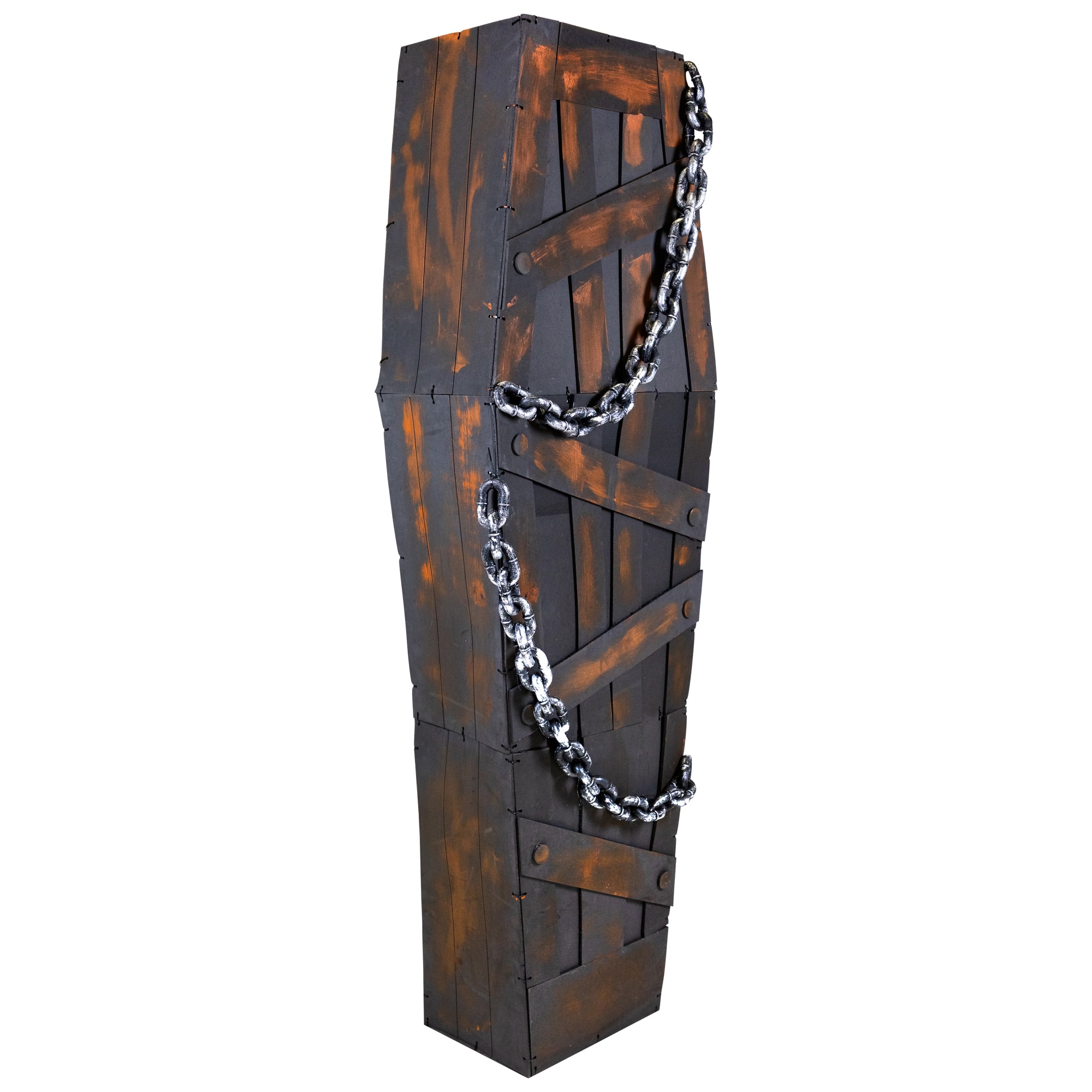 6ft. Animated &#x26; Musical Chained Shaking Coffin Halloween Decoration