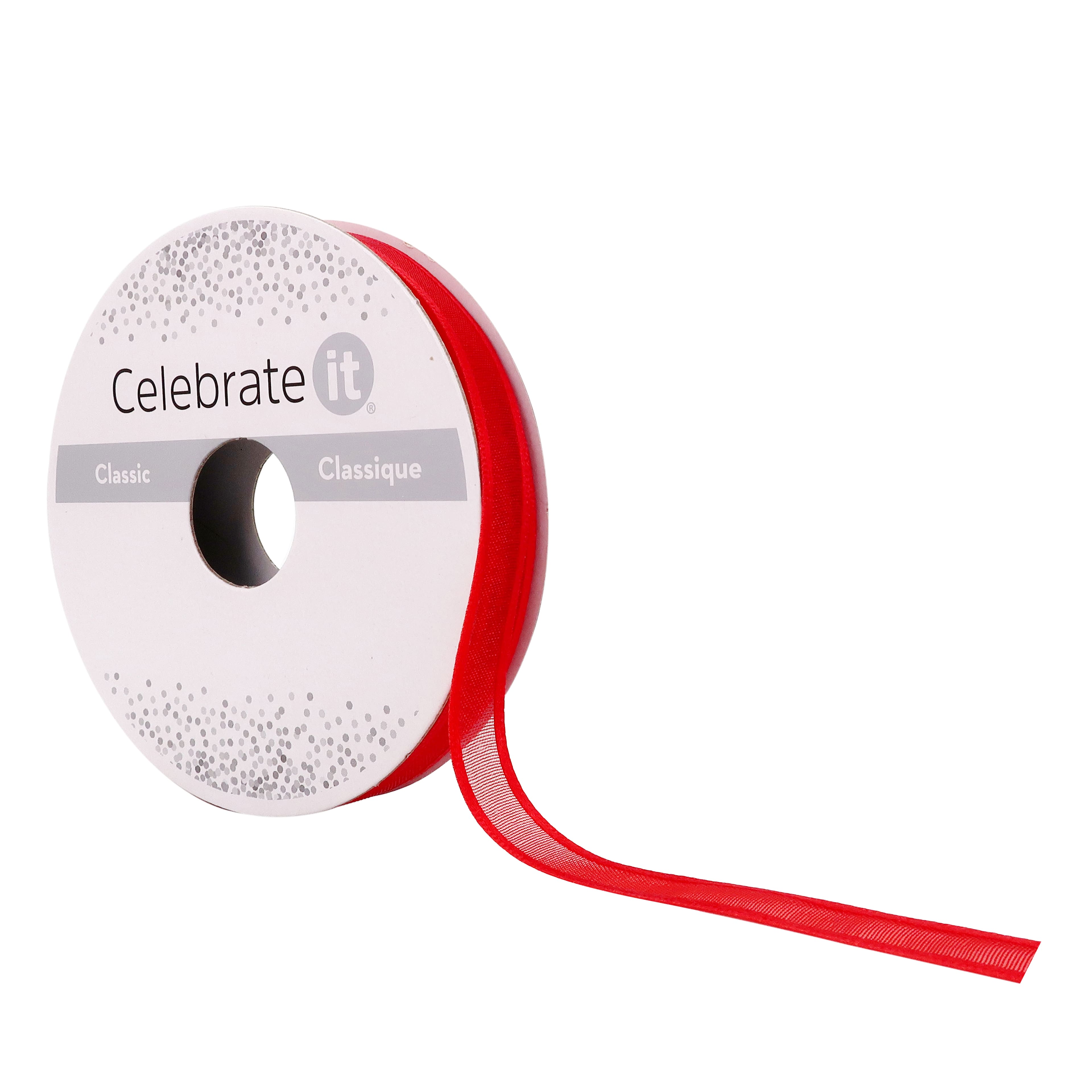 24 Pack: 3/8'' x 5yd. Sheer Satin Edge Ribbon by Celebrate It™