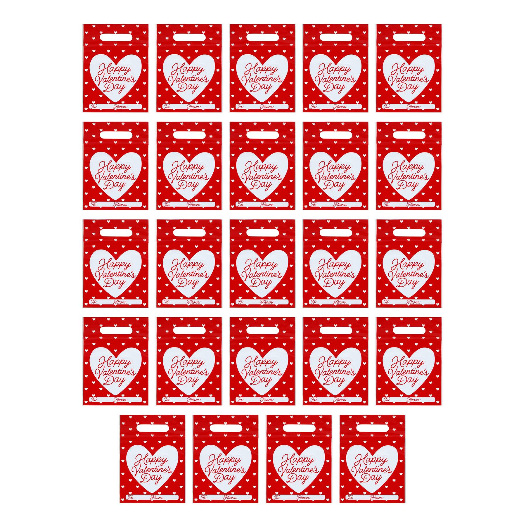 Happy Valentine&#x27;s Day Zip Treat Bags, 24ct. by Celebrate It&#xAE;