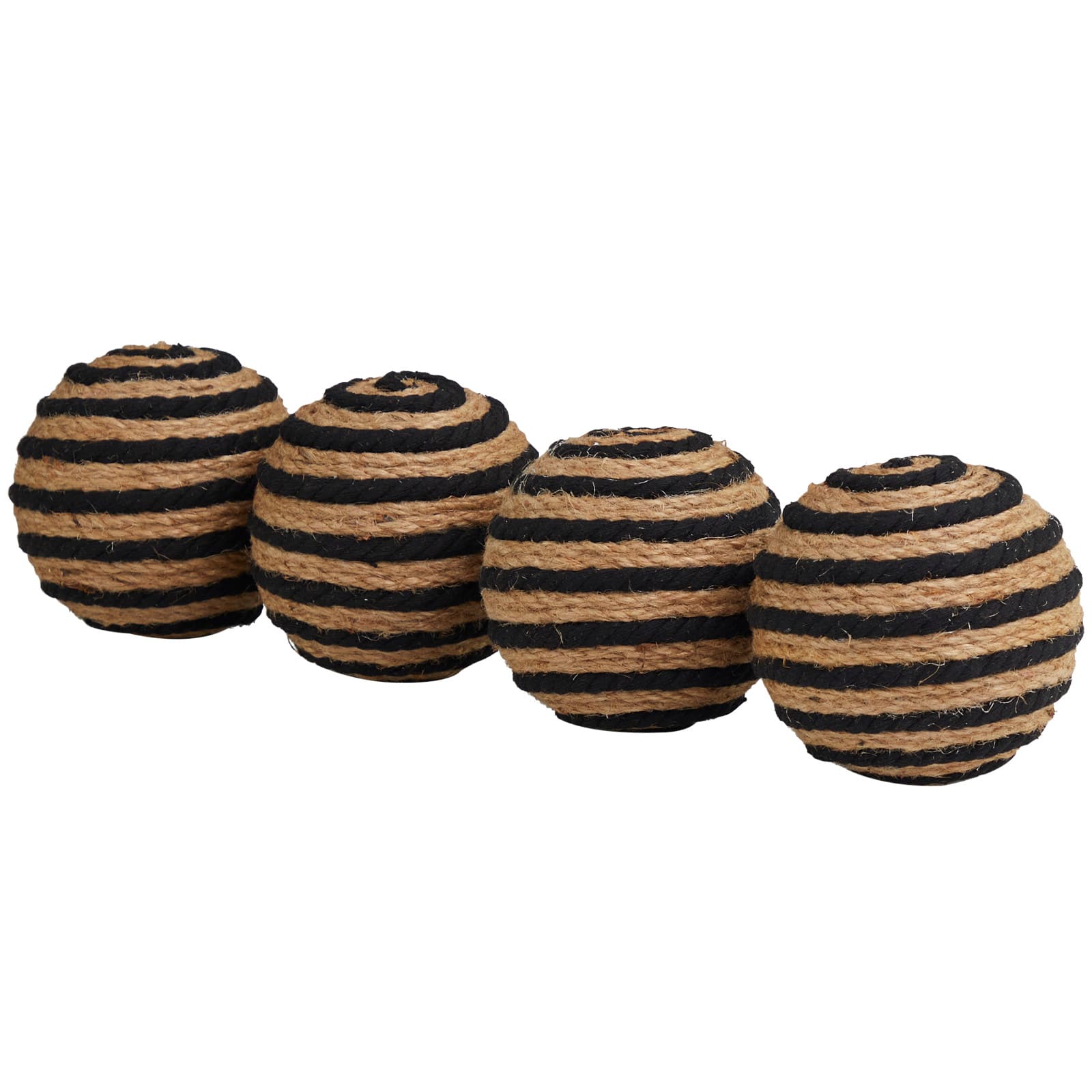 Brown Striped Handmade Jute Orbs &#x26; Vase Filler Set