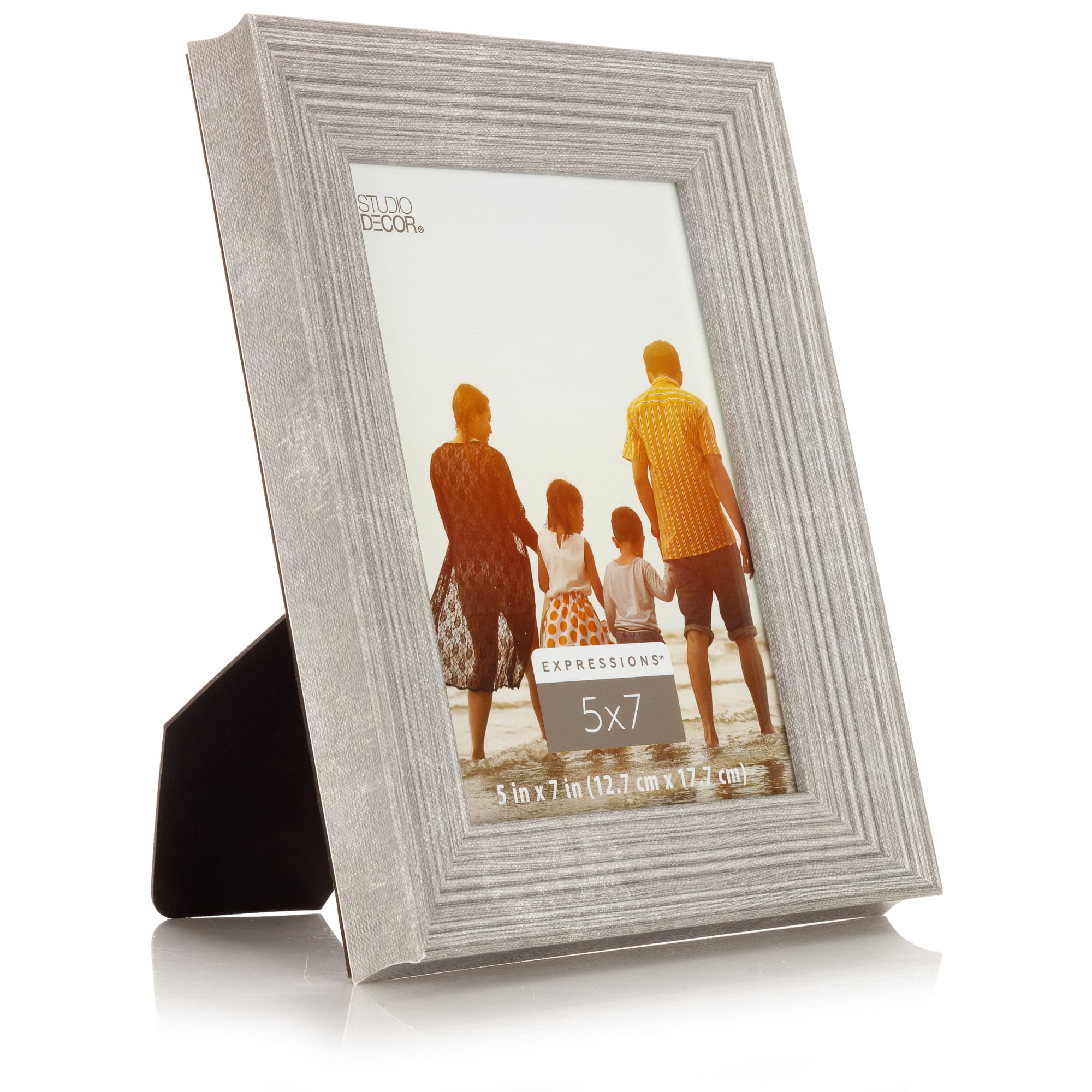 Gray Ribbed 5&#x22; x 7&#x22; Frame, Expressions&#x2122; by Studio D&#xE9;cor&#xAE;