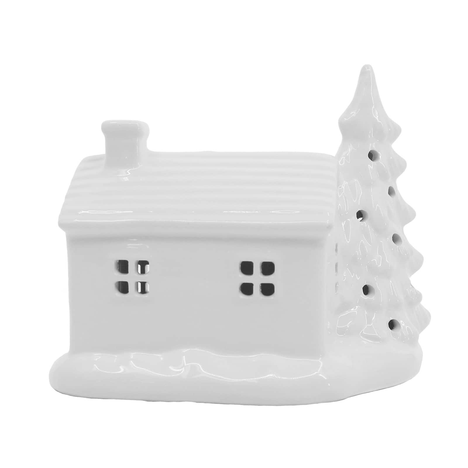 6&#x22; Pre-Lit Ceramic House Decoration by Ashland&#xAE;