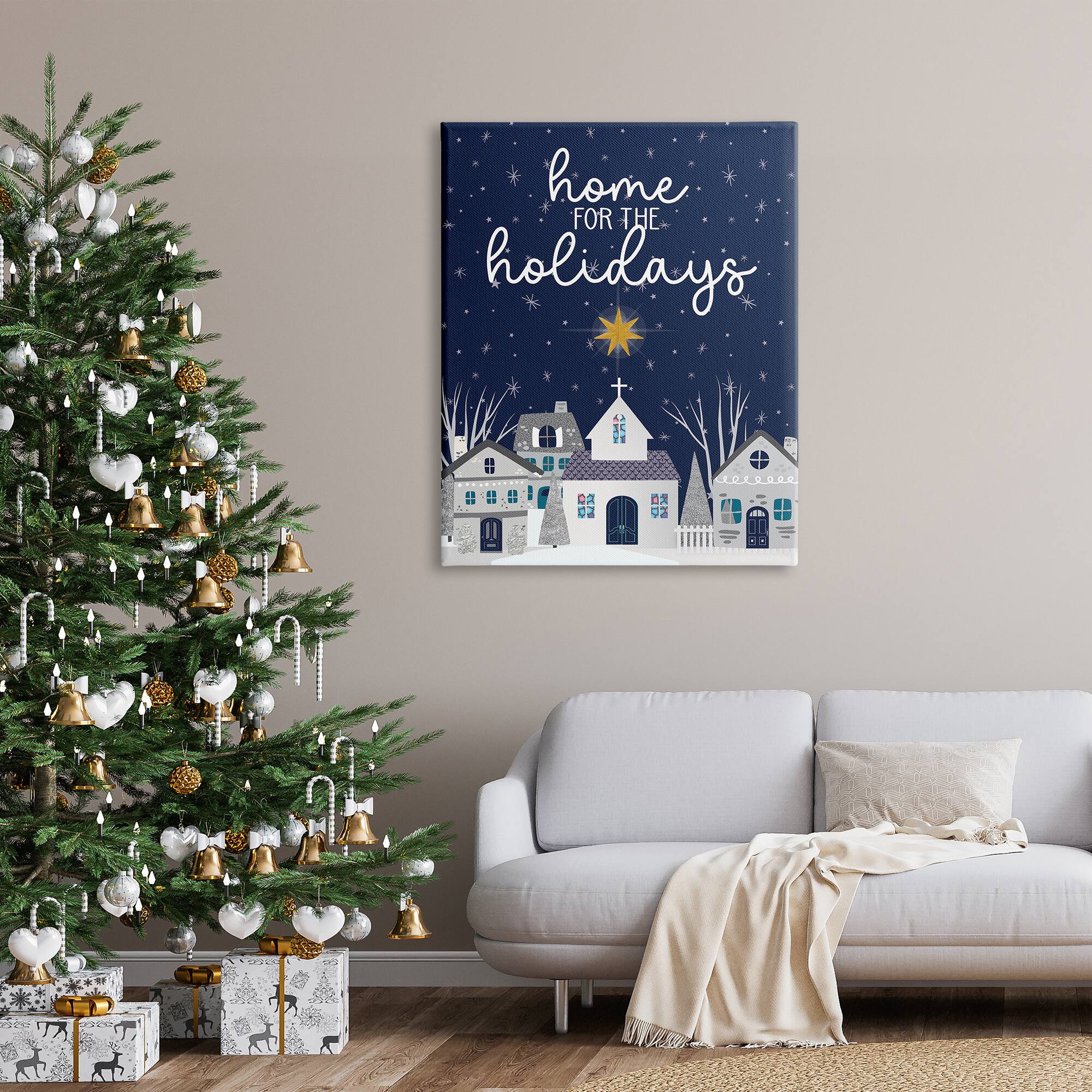 Stupell Industries Home For The Holidays Night Sky Canvas Wall Art