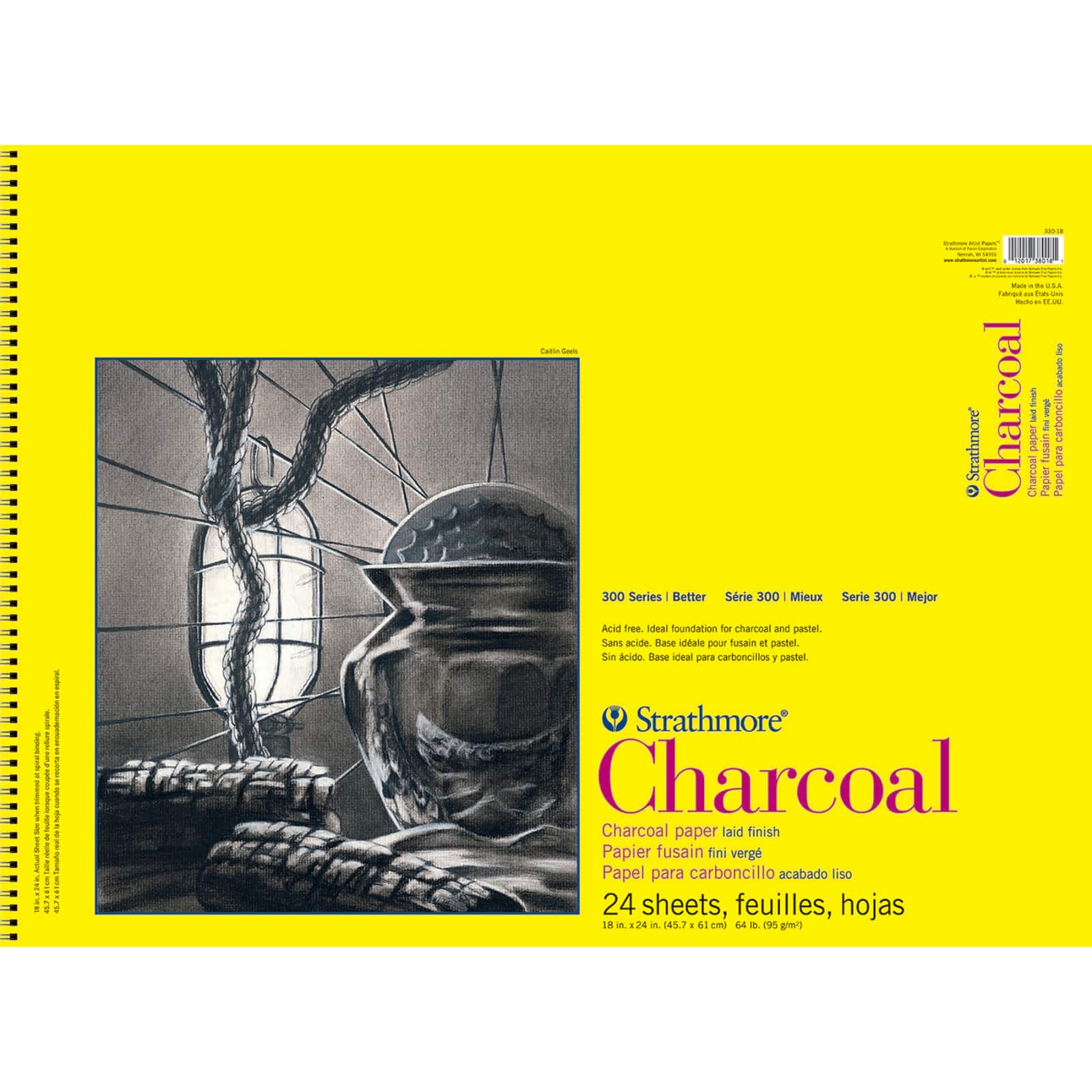 Strathmore® 300 Series Wired Charcoal Paper Pad