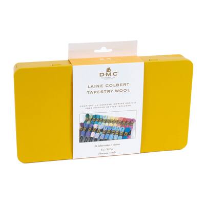 Cofanetto Da Collezione DMC Lana Tapestry, 24 Matasse In 100 Lana Vergine Con Tela Stampa Barca A Vela 545080