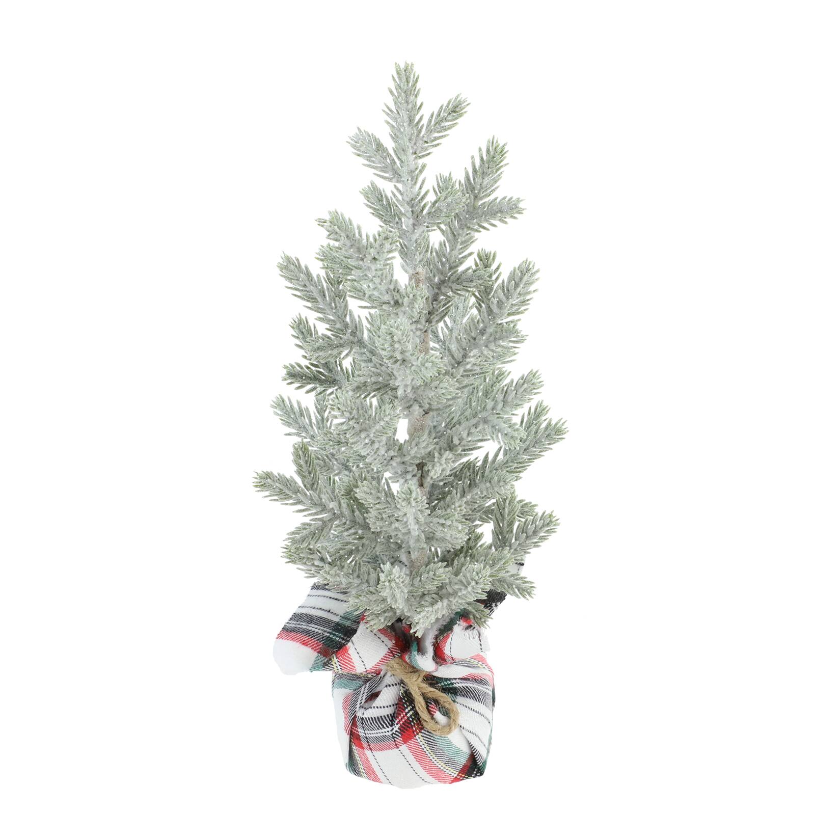 Sapin blanc avec base en jute &#xE0; motif &#xE9;cossais de 30,4&#xA0;cm d&#x2019;Ashland