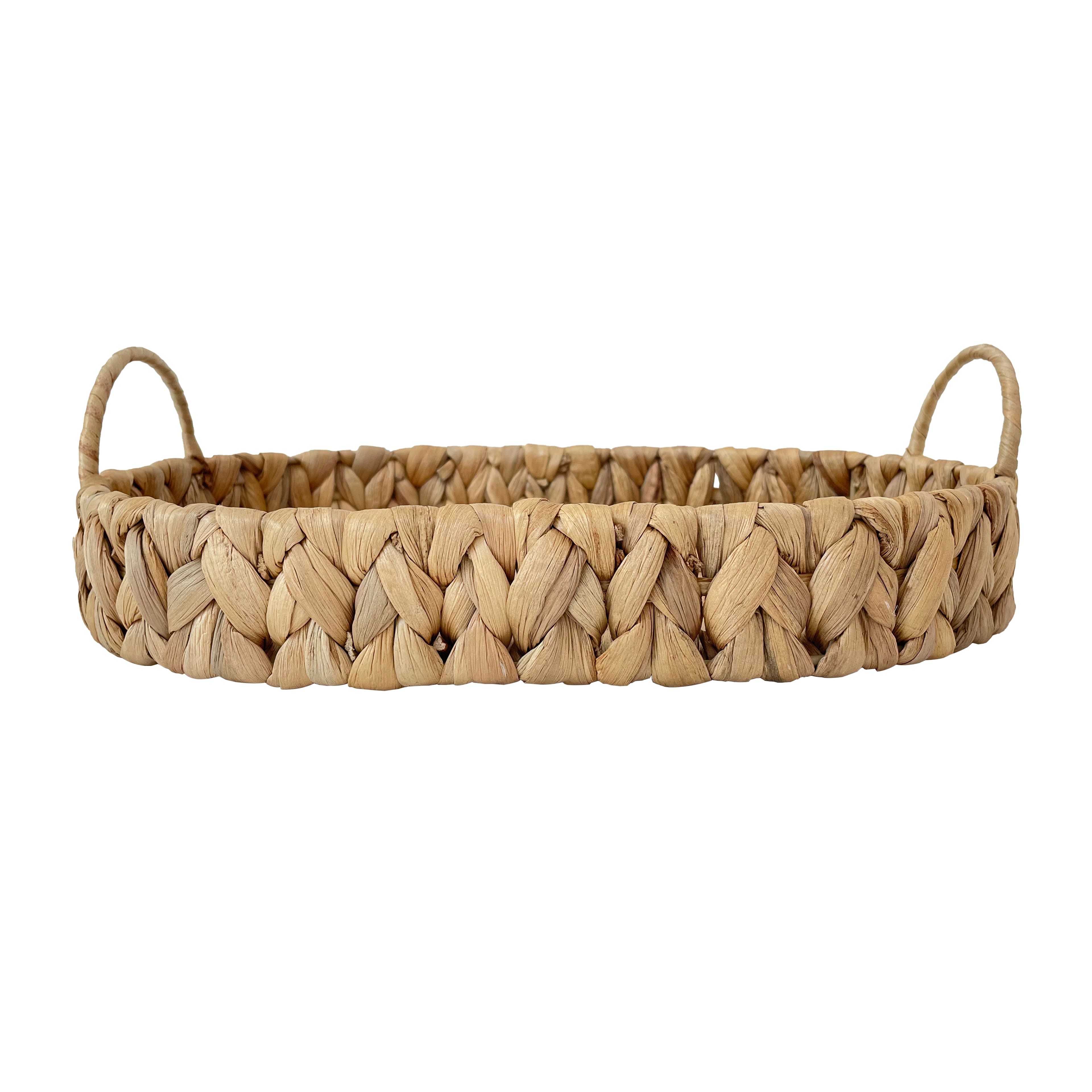Large Natural Oval Woven Water Hyacinth Decorative Tray by Ashland&#xAE;