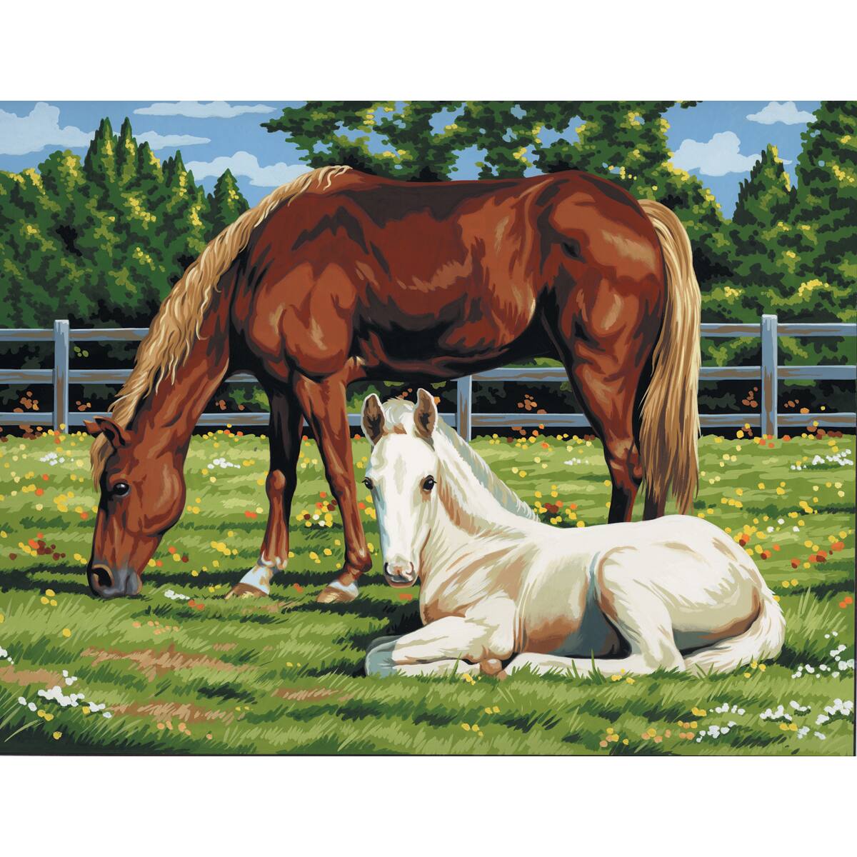 Royal &#x26; Langnickel&#xAE; Painting by Numbers&#x2122; Artist Canvas Series Horses in Field Kit
