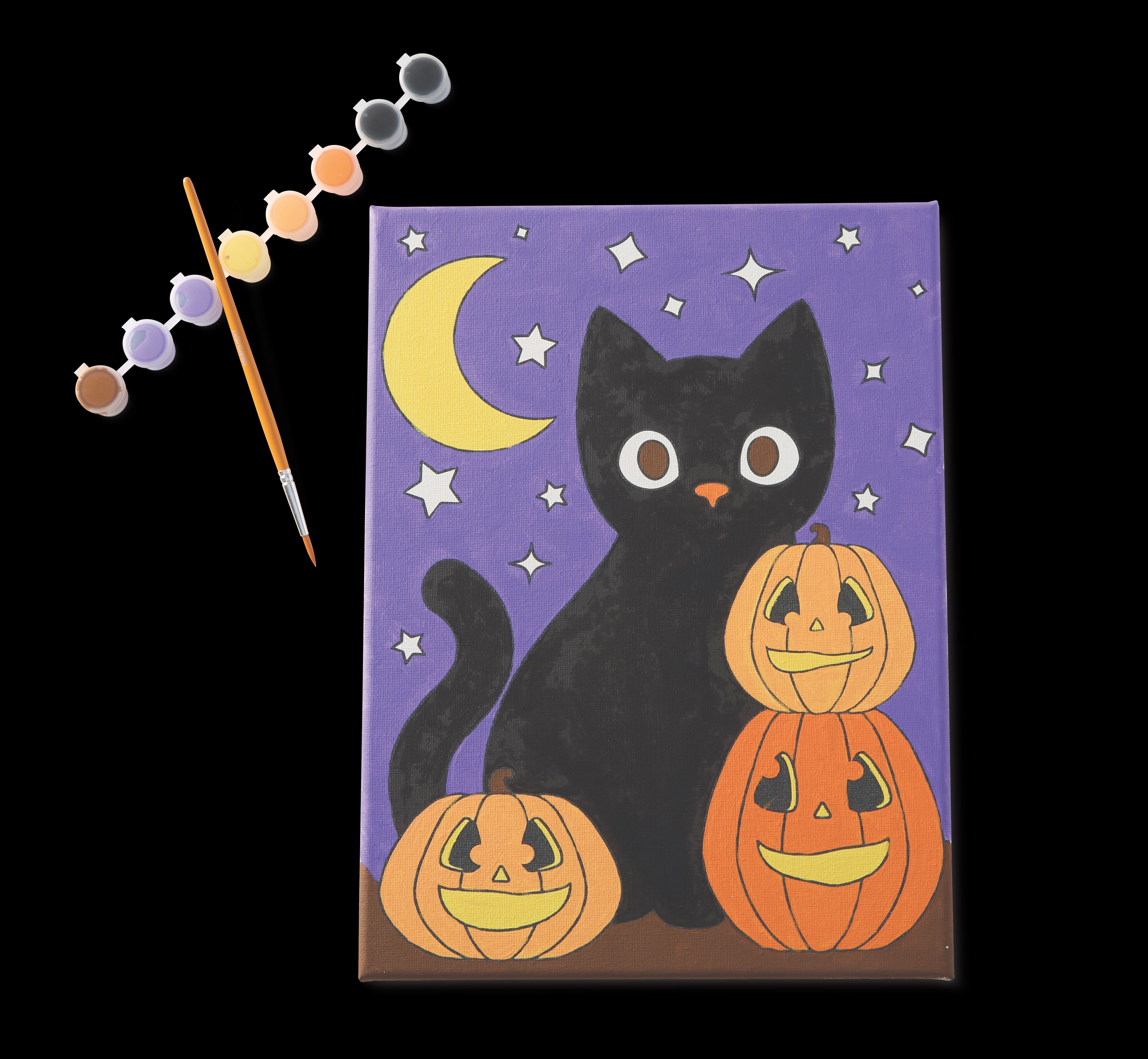 Cat & Jack-o'-Lanterns Canvas Painting Kit by Creatology™