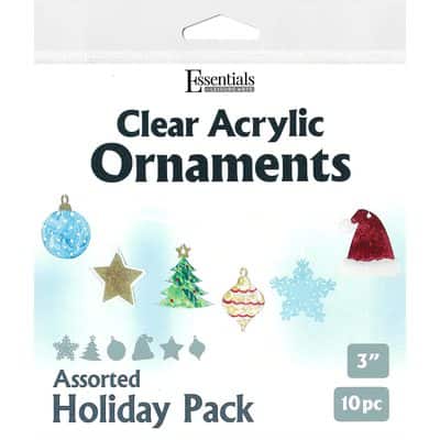 Bright Creations 20 Pieces Acrylic Circle Keychain Blanks, 3.5 Round Clear Discs with 10 Metal Rings for Christmas Ornaments, DIY Crafts