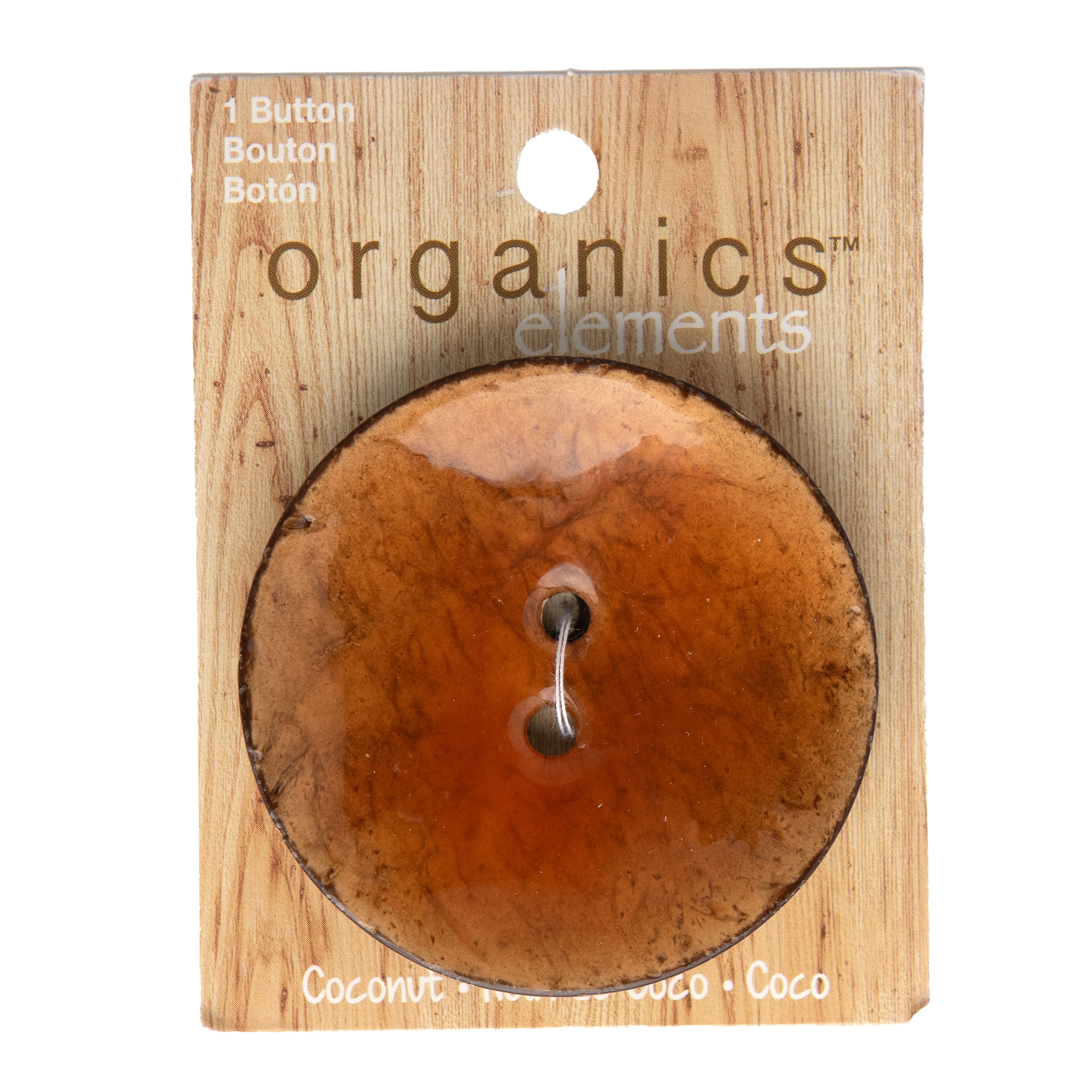 Organic Elements 2.5&#x22; Coconut Button with Epoxy Finish