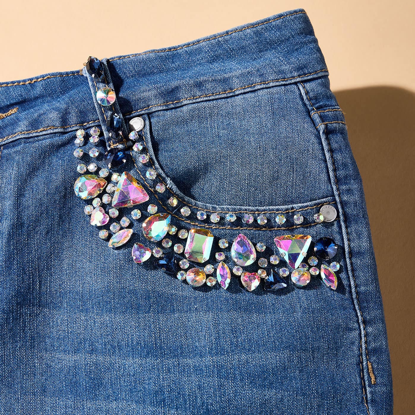 Crystal Embellished Jeans