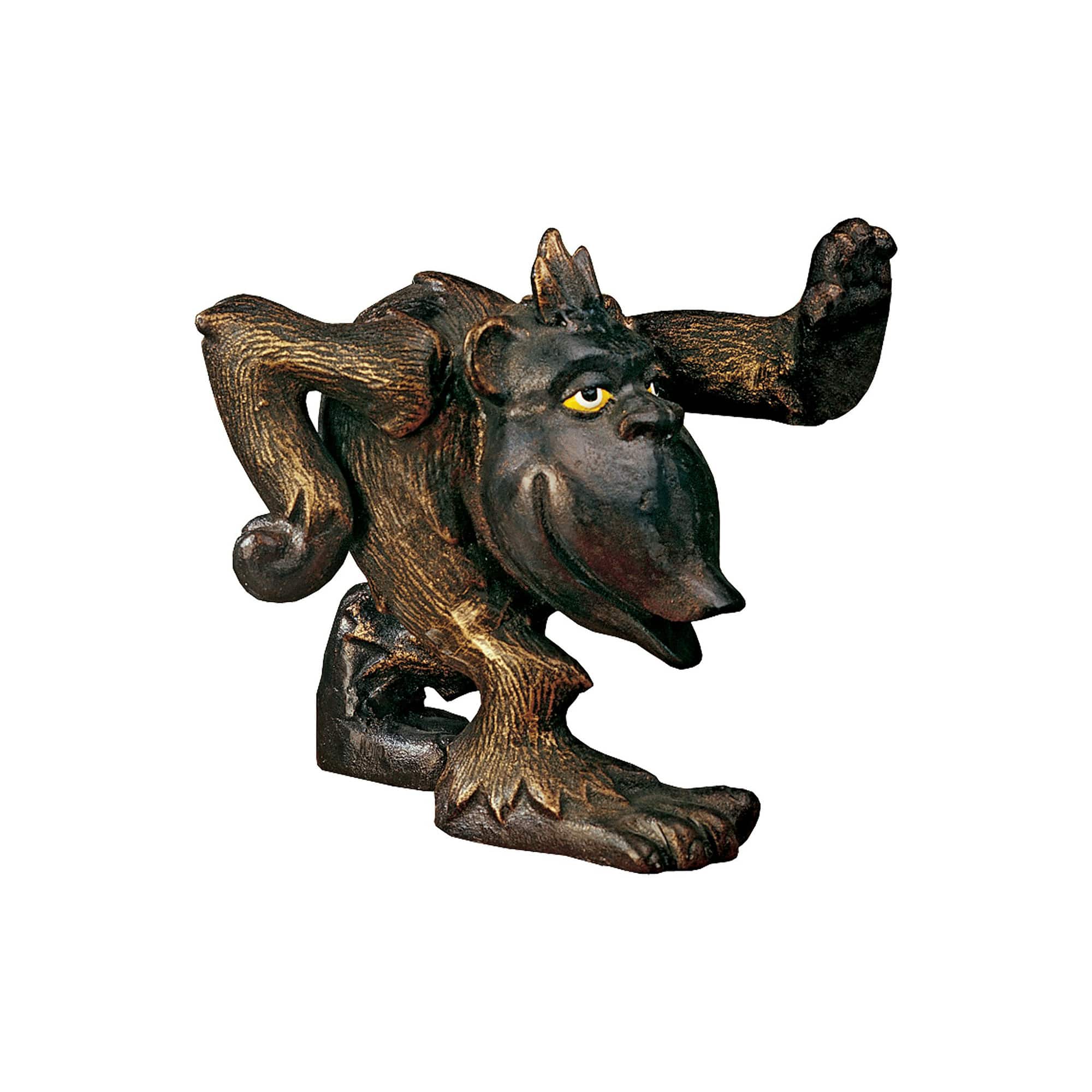 6" Gordie the Gorilla Helping Hand Cast Iron Monkey Statue