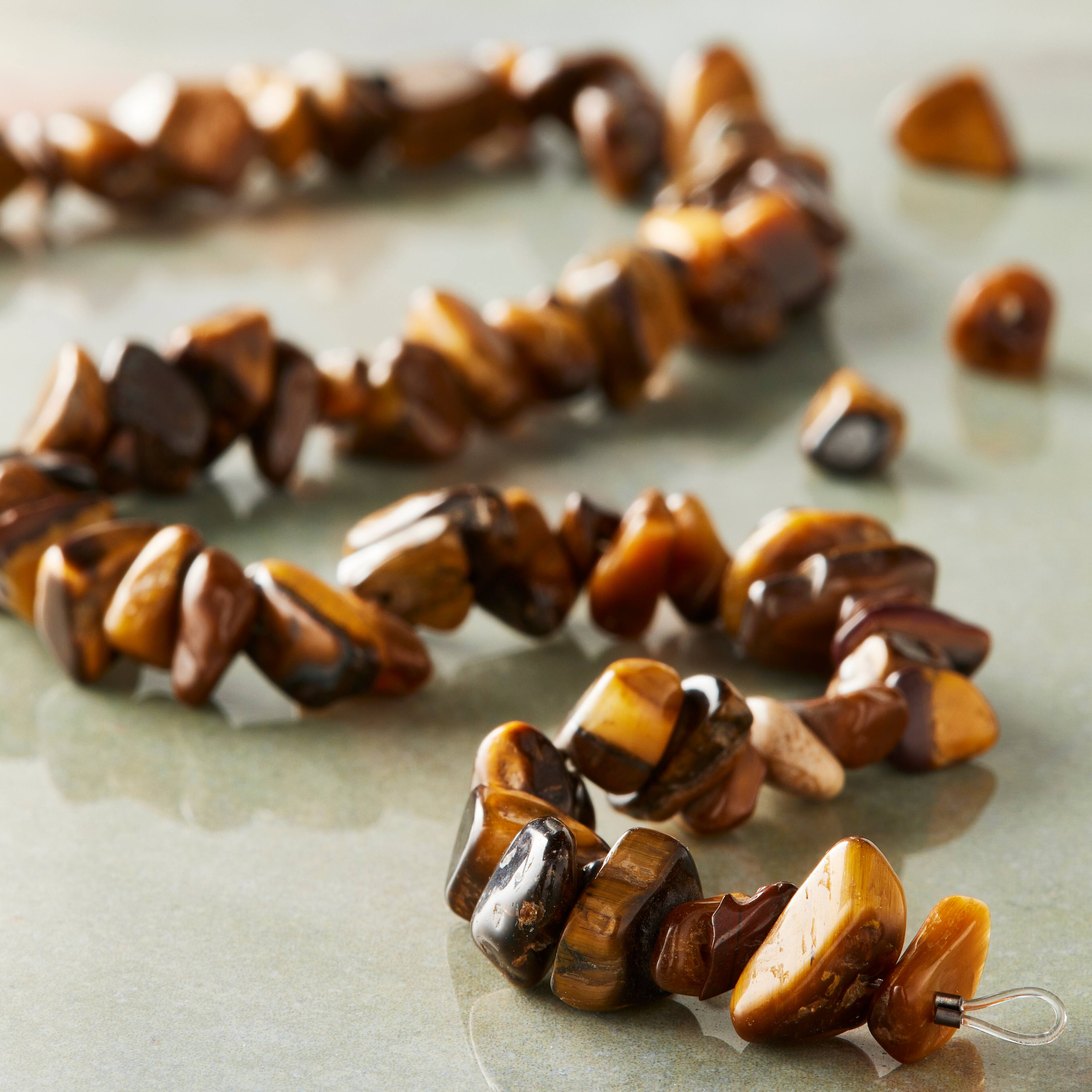 12 Pack:  Tiger Eye Chip Beads, 7mm by Bead Landing&#x2122;