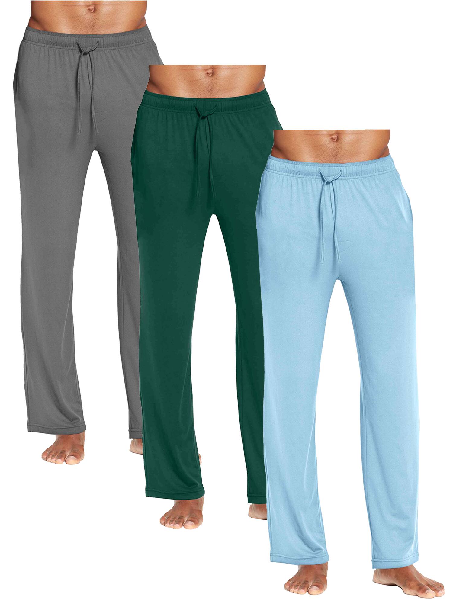 Galaxy by Harvic Men's Classic Lounge Pants 3 ct in Charcoal/Hunter/Blue | Large | Michaels&reg;
