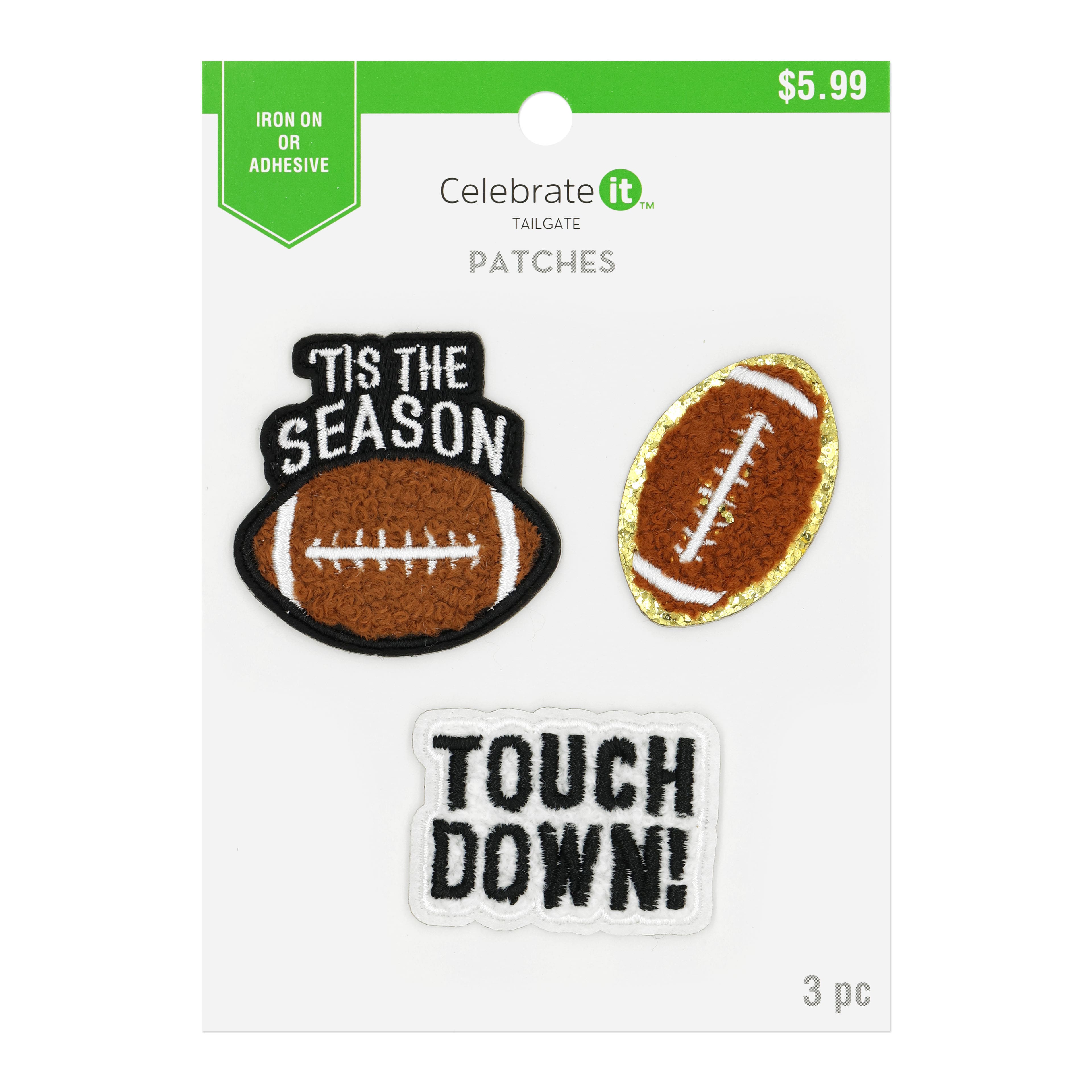 Football Iron-On &#x26; Adhesive Patch Set by Celebrate It&#x2122;