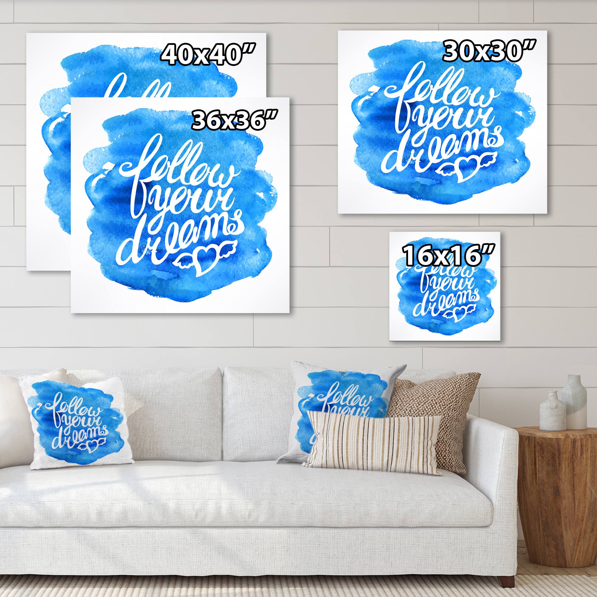 Designart - Follow Your Dreams I - Modern Canvas Wall Art Print