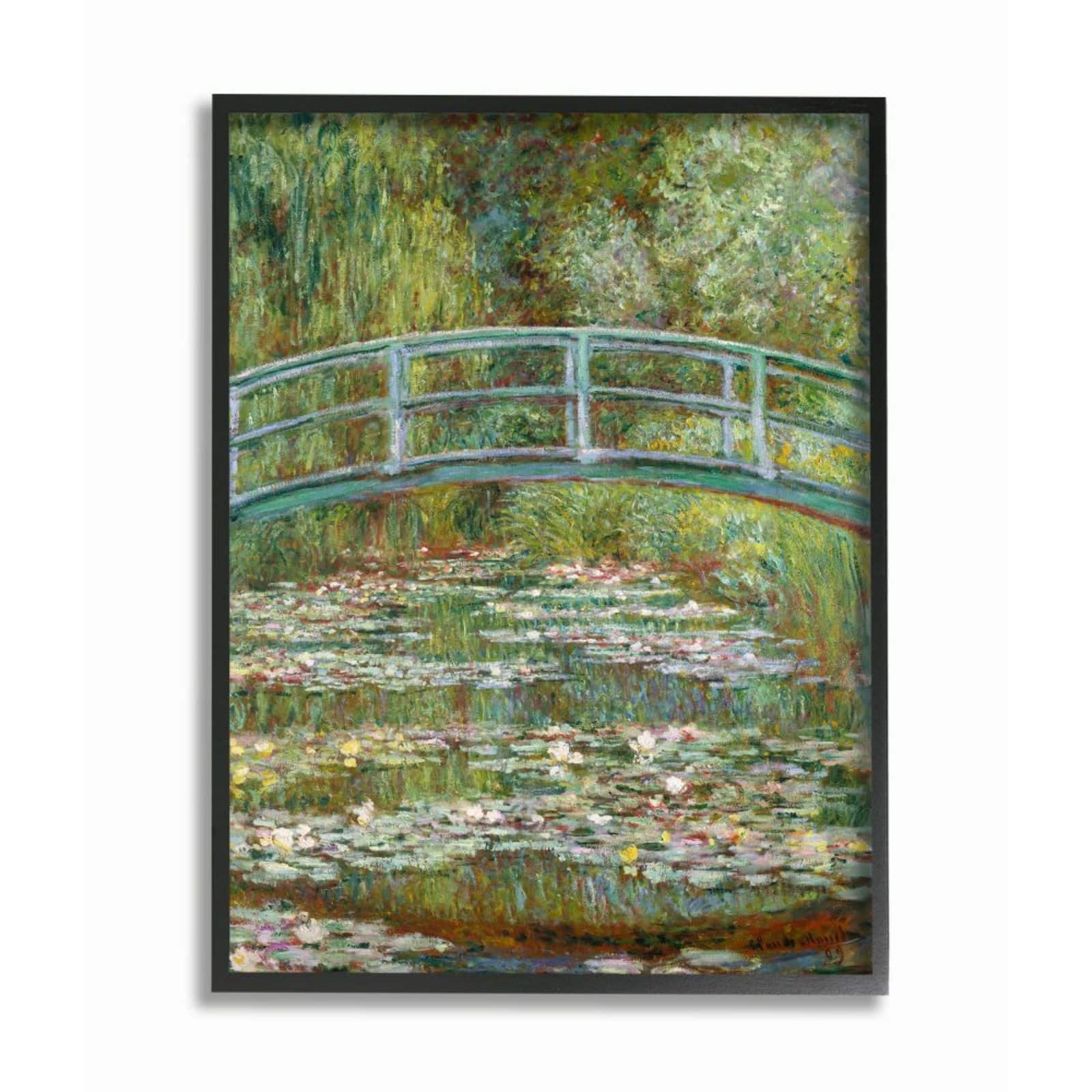 Stupell Industries Bridge Over Lilies Monet with Frame Wall Accent