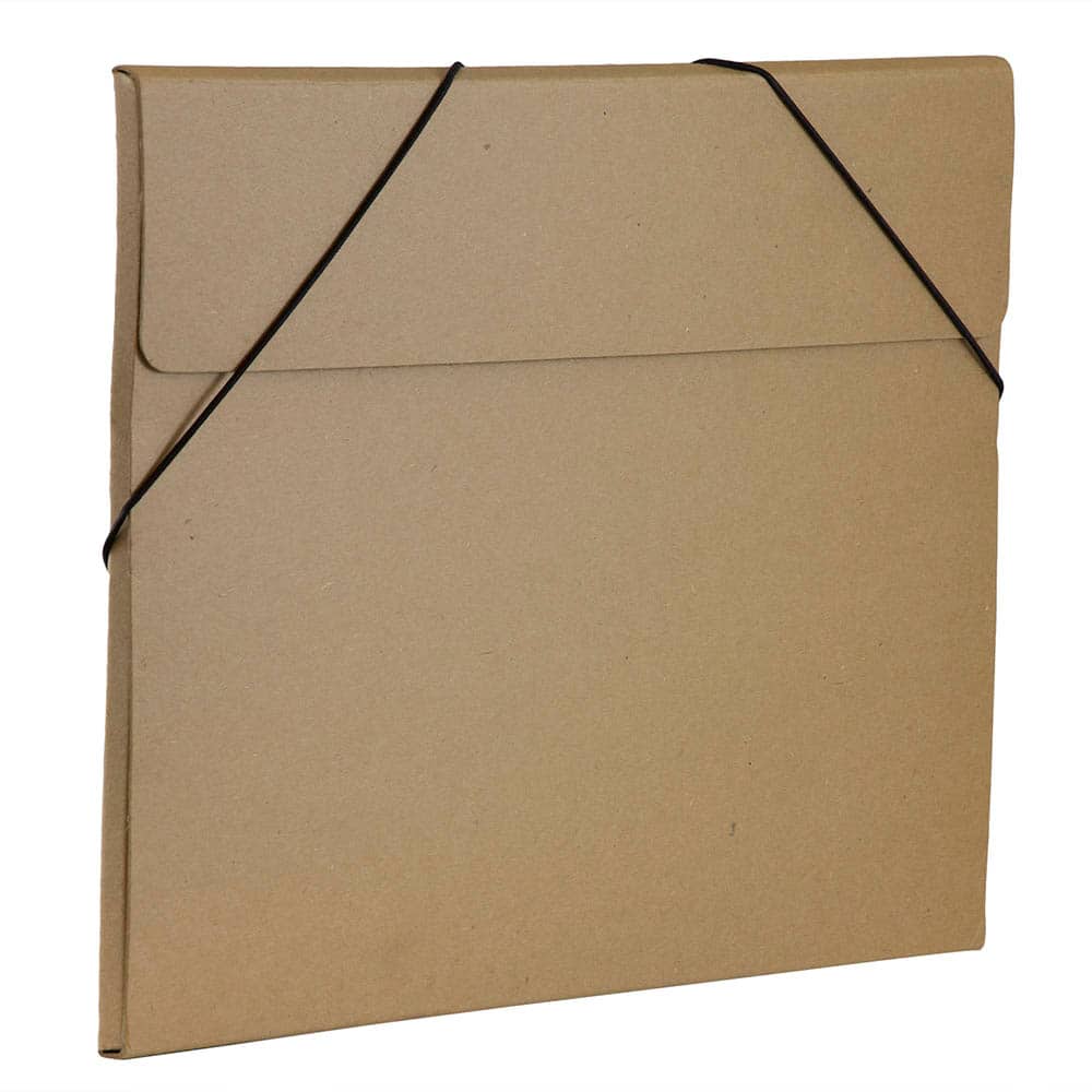 JAM Paper Brown 11" x 15" Elastic Closure Kraft Portfolio